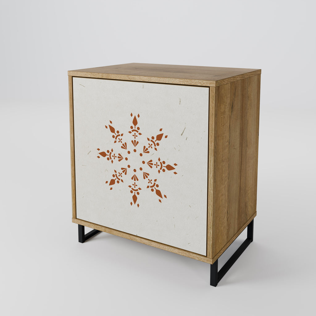 Aparador DAILY HARMONY de 1 puerta con acabado efecto roble