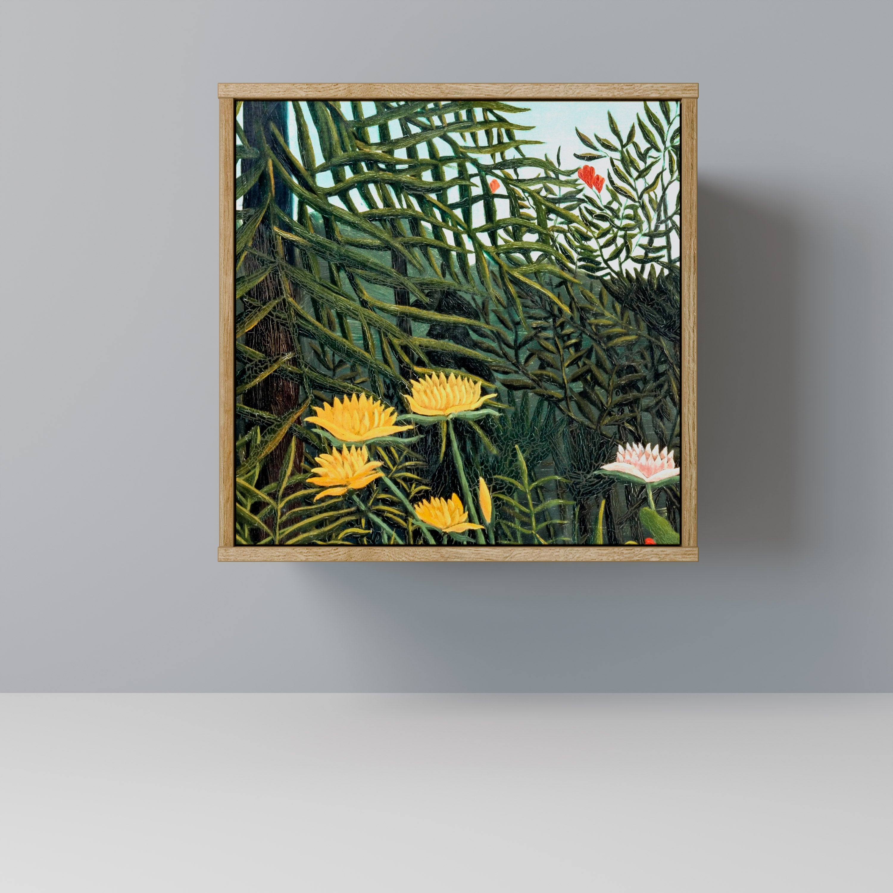 VIRGIN FOREST WITH SUNSET 1-Door Sideboard in Oak Effect