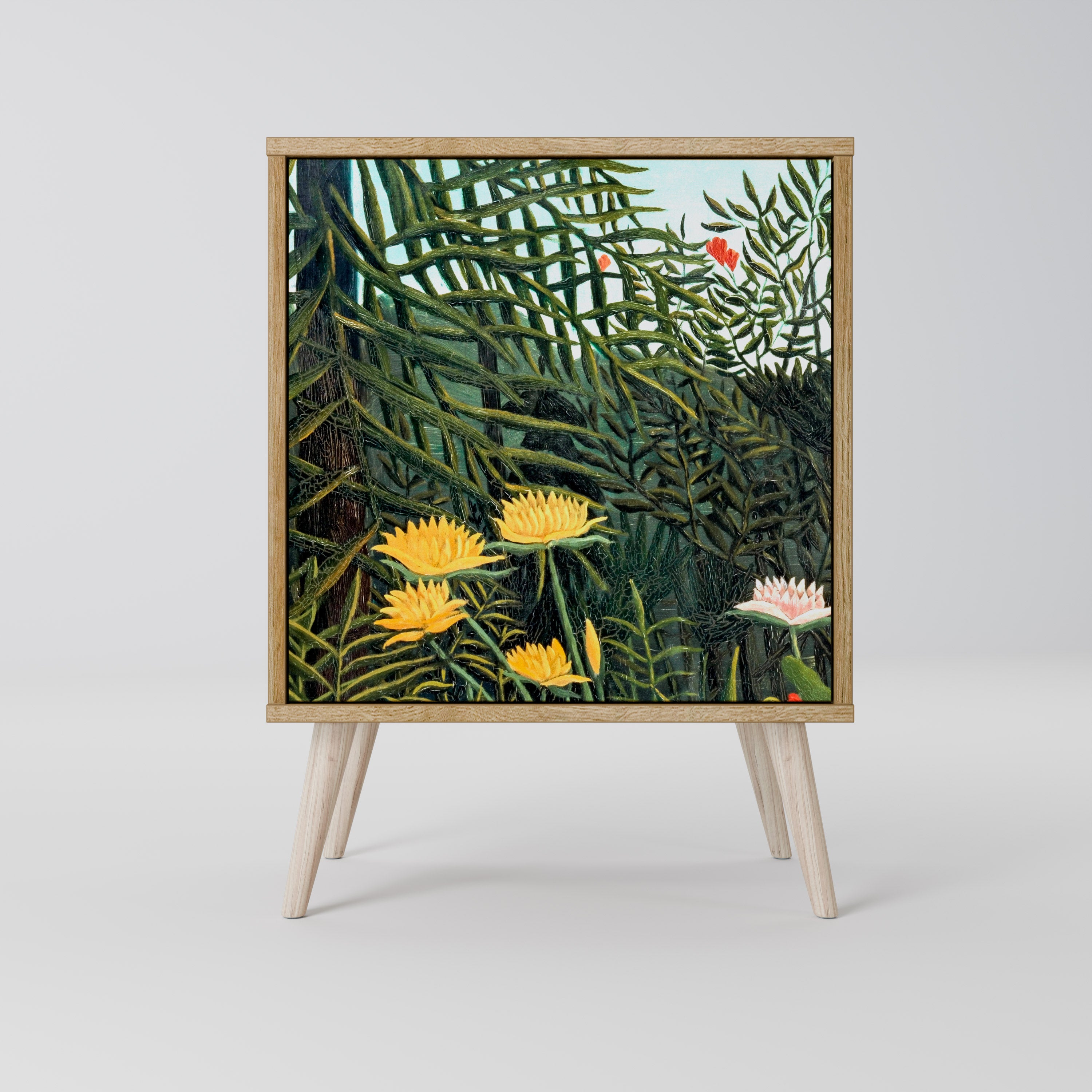 VIRGIN FOREST WITH SUNSET 1-Door Sideboard in Oak Effect