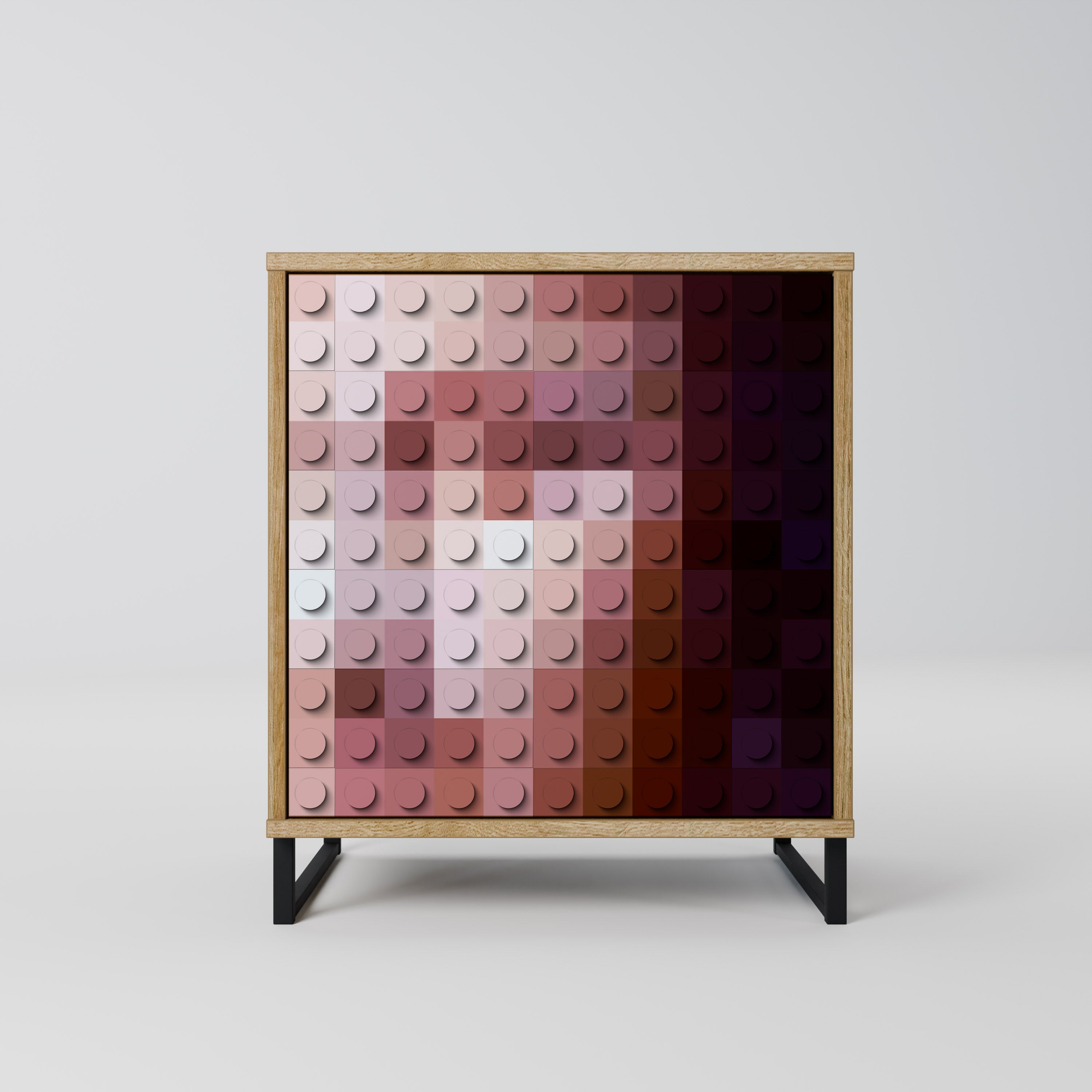 CONSTRUCTIVE ART 1-Door Sideboard in Oak Effect