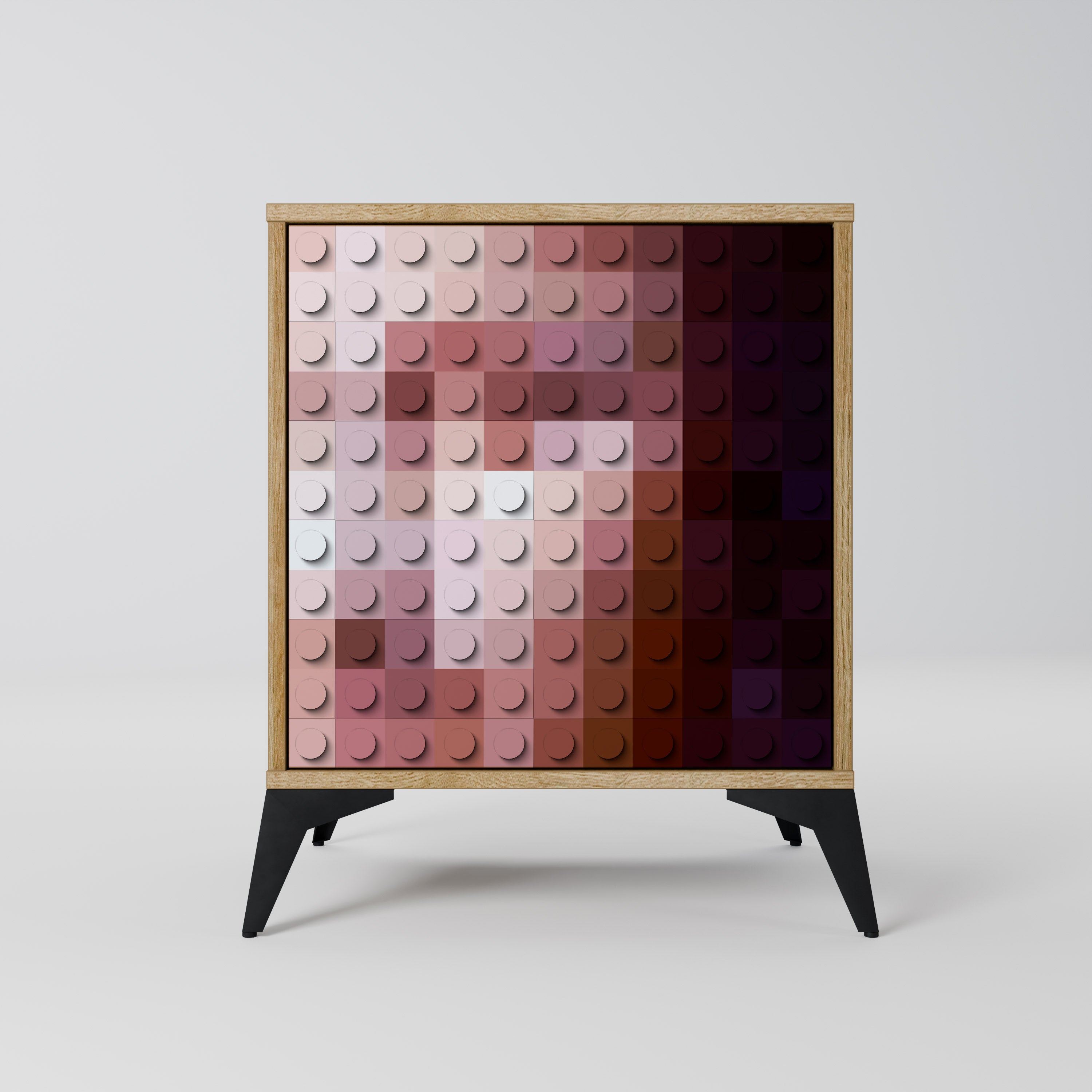 CONSTRUCTIVE ART 1-Door Sideboard in Oak Effect