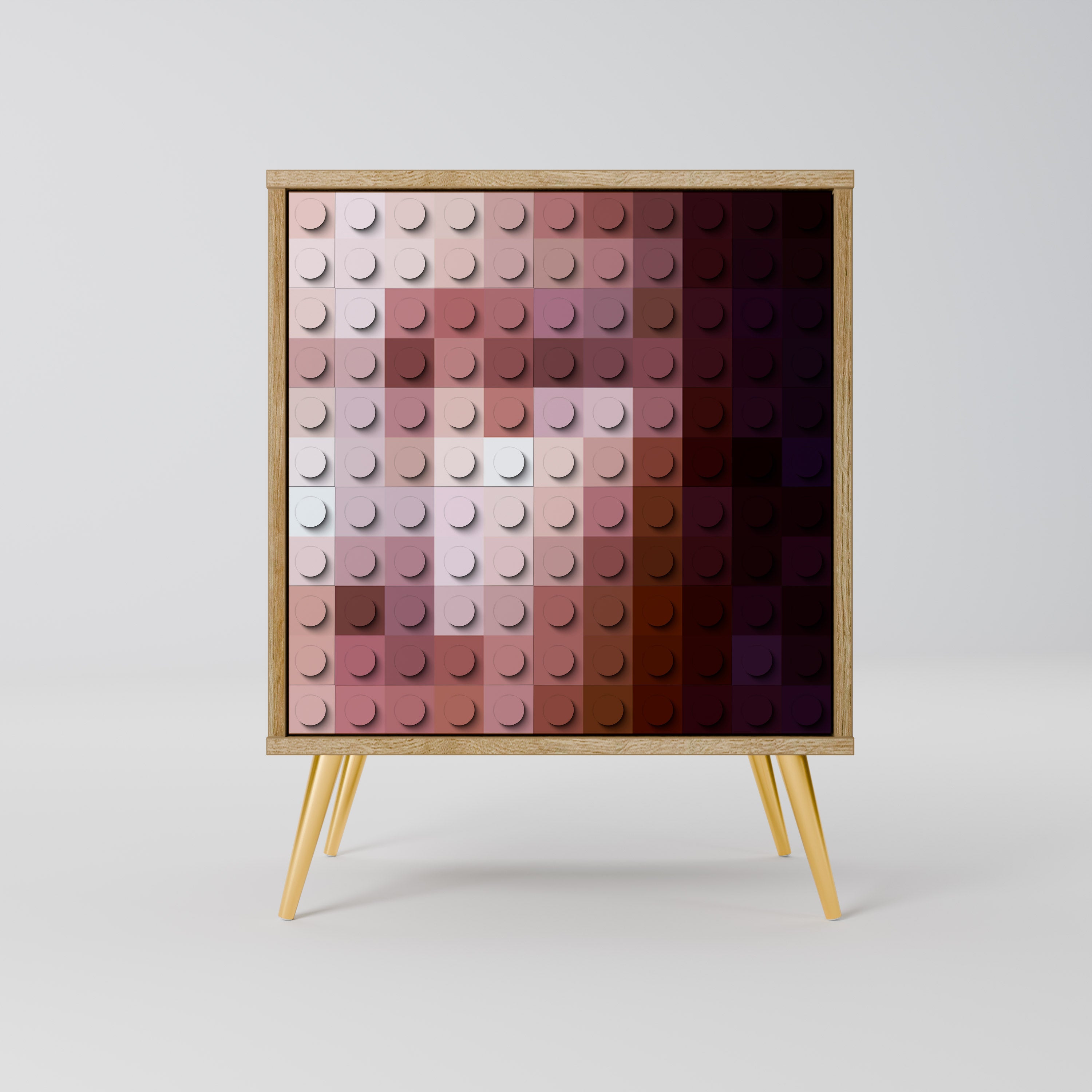 CONSTRUCTIVE ART 1-Door Sideboard in Oak Effect