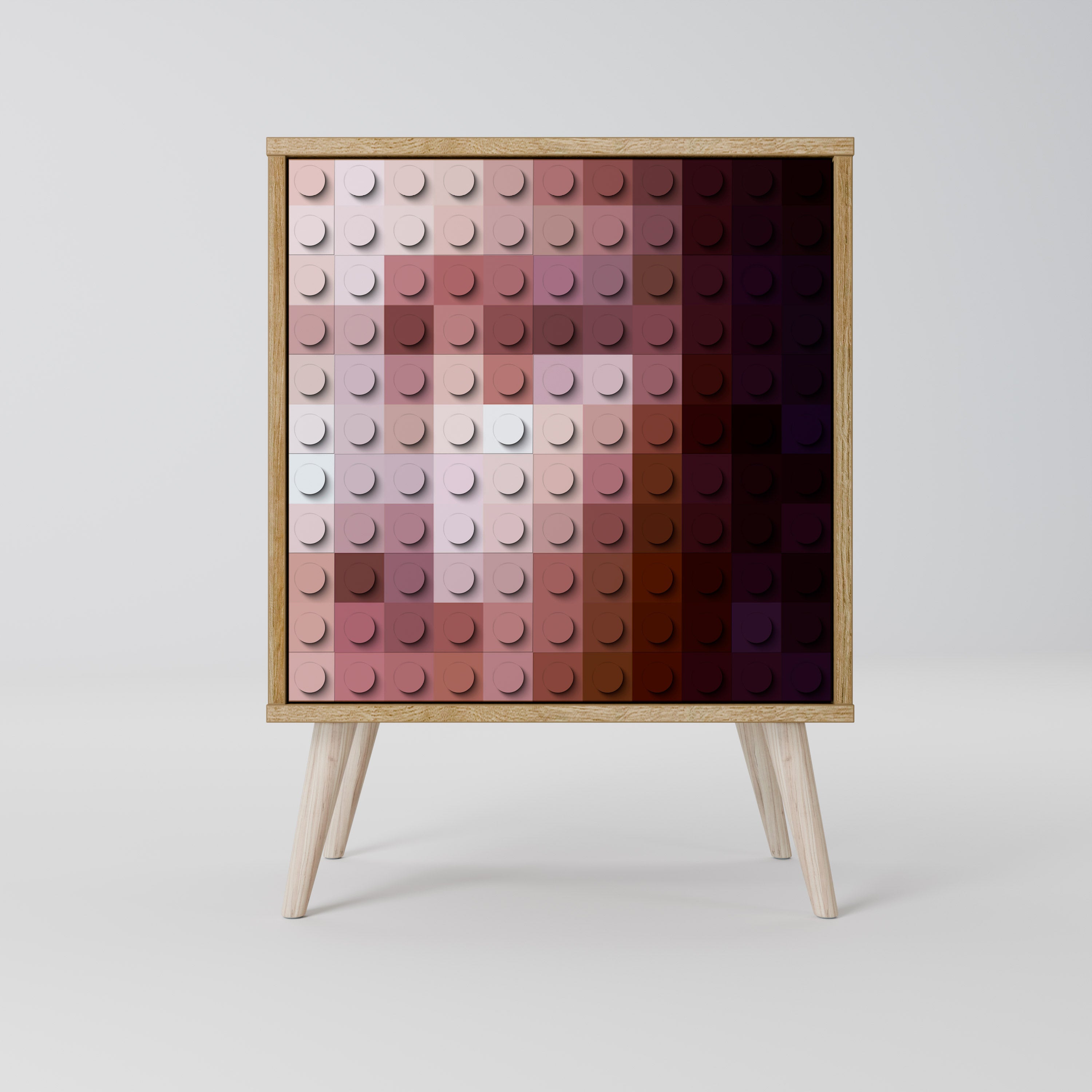 CONSTRUCTIVE ART 1-Door Sideboard in Oak Effect