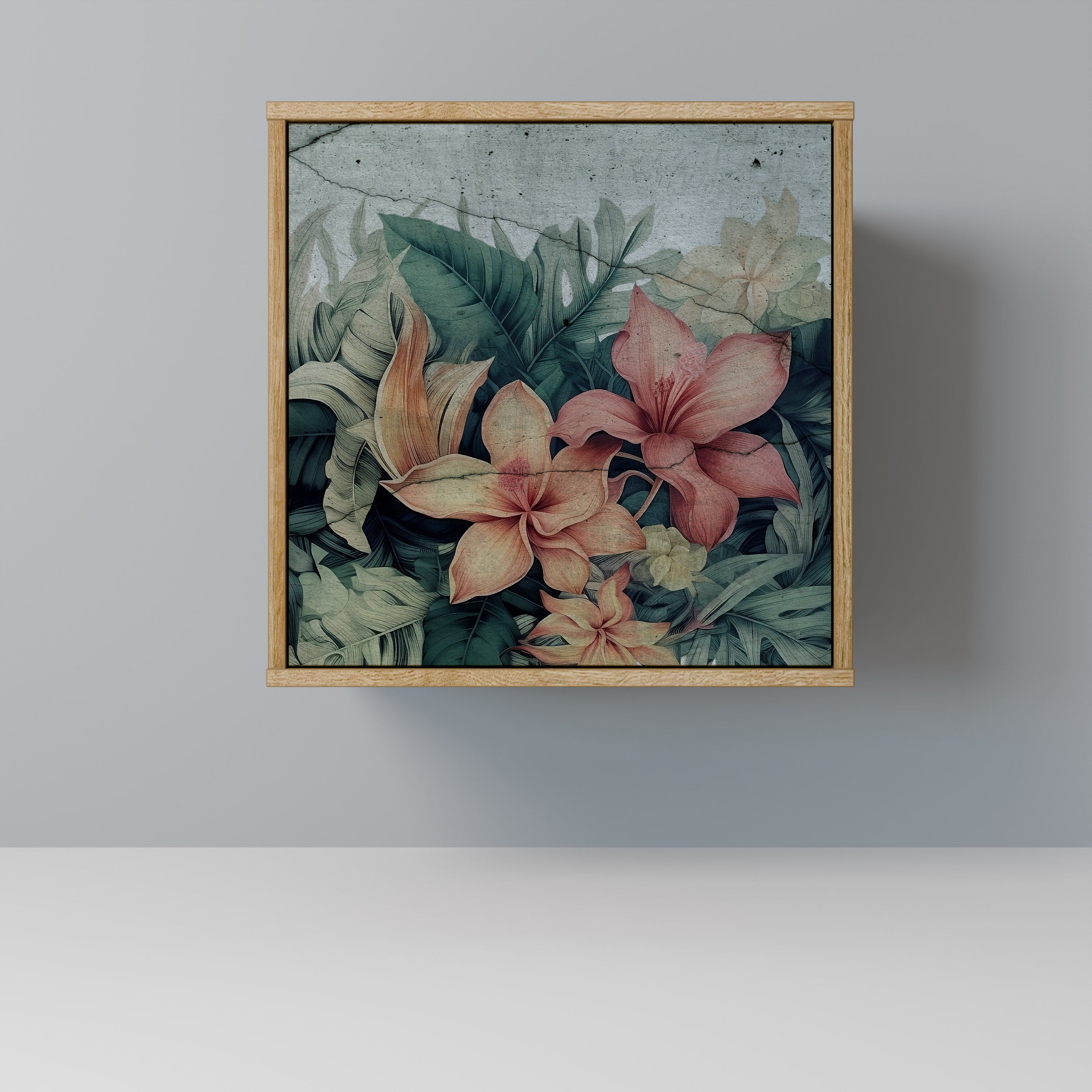 HEAVENLY BLOOM 1-Door Sideboard in Oak Effect