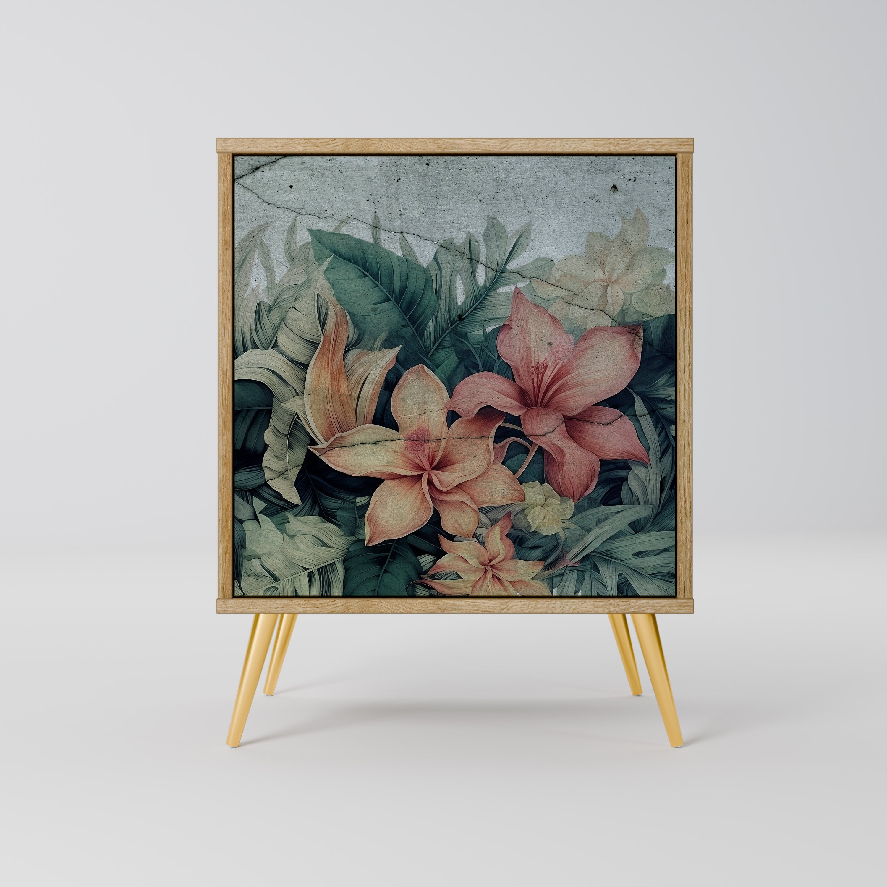 HEAVENLY BLOOM 1-Door Sideboard in Oak Effect