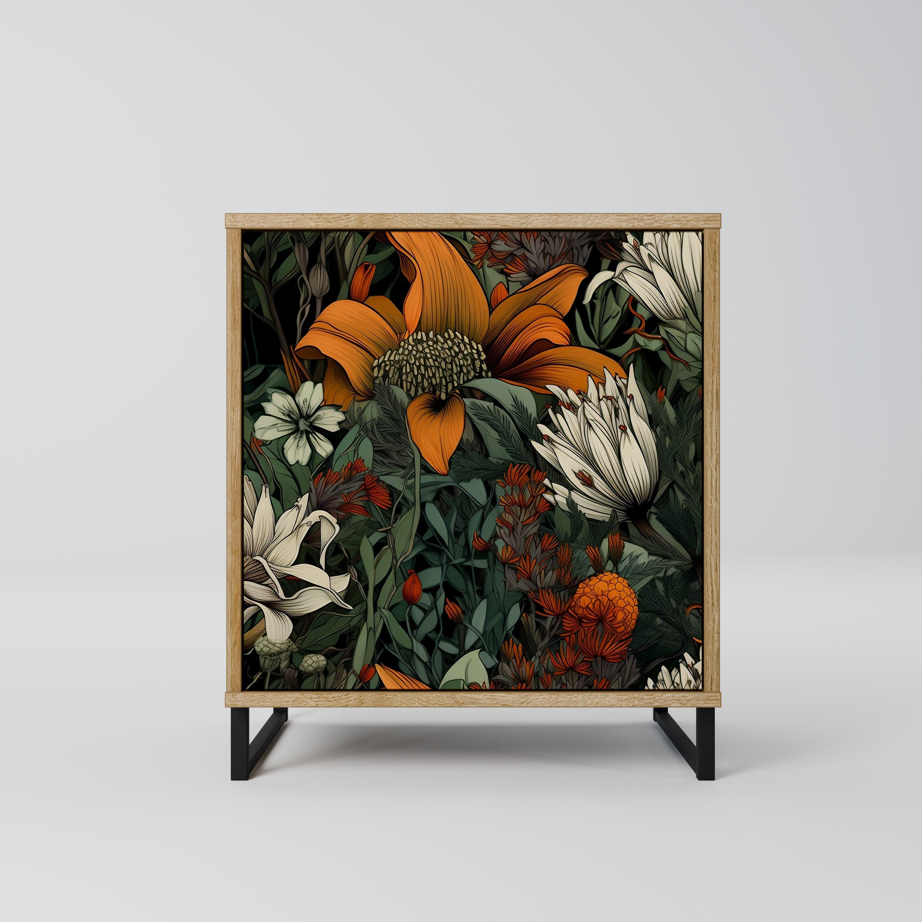 MIDNIGHT SPROUT 1-Door Sideboard in Oak Effect