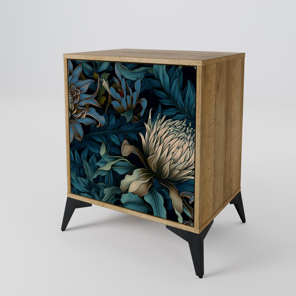 TWILIGHT BLOOM 1-Door Sideboard in Oak Effect