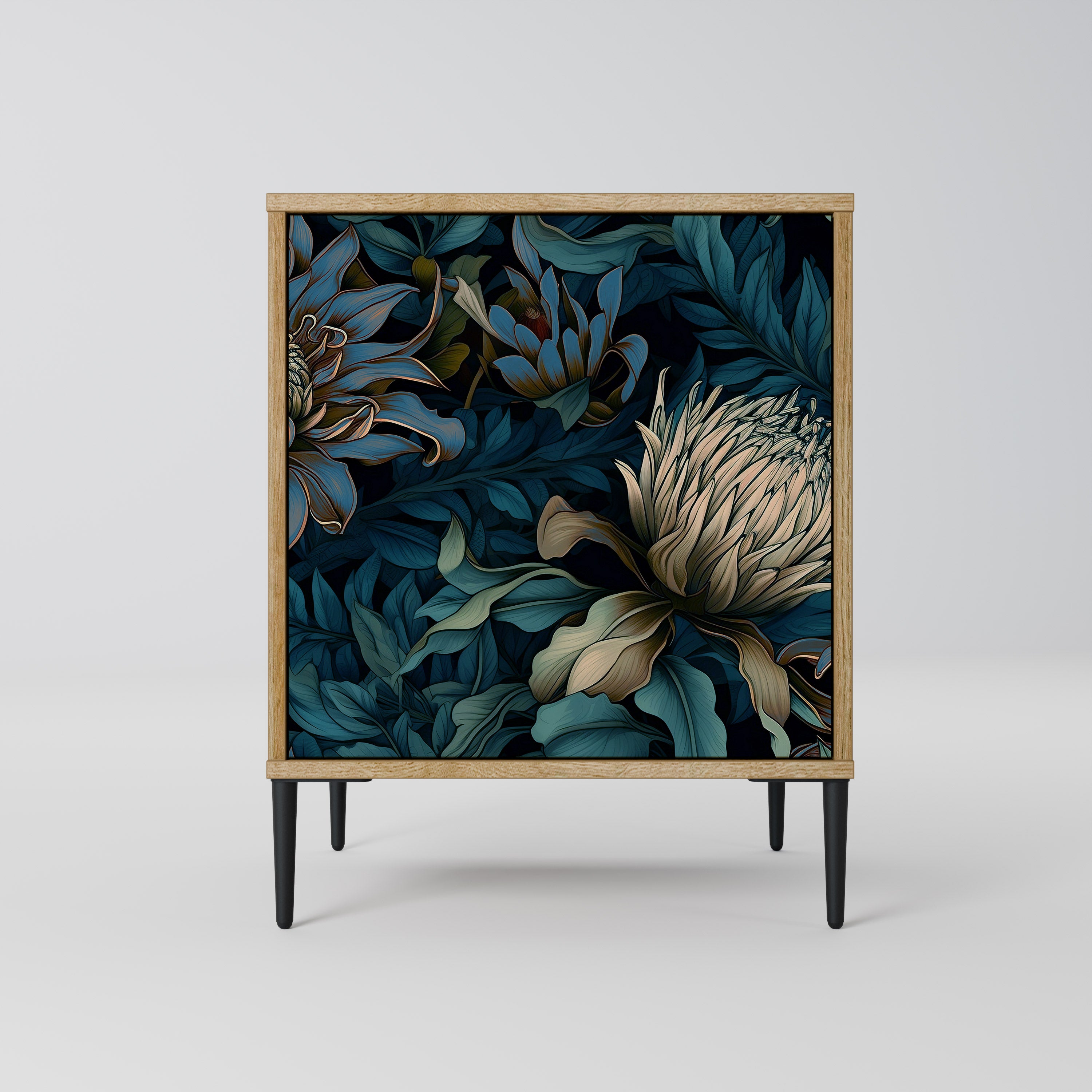 TWILIGHT BLOOM 1-Door Sideboard in Oak Effect