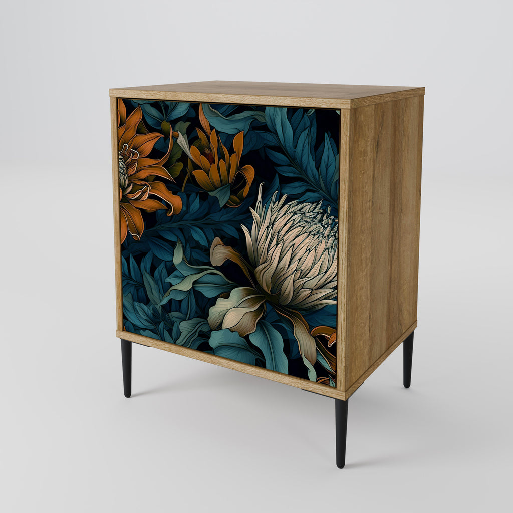 MORNING BLOOM 1-Door Sideboard in Oak Effect