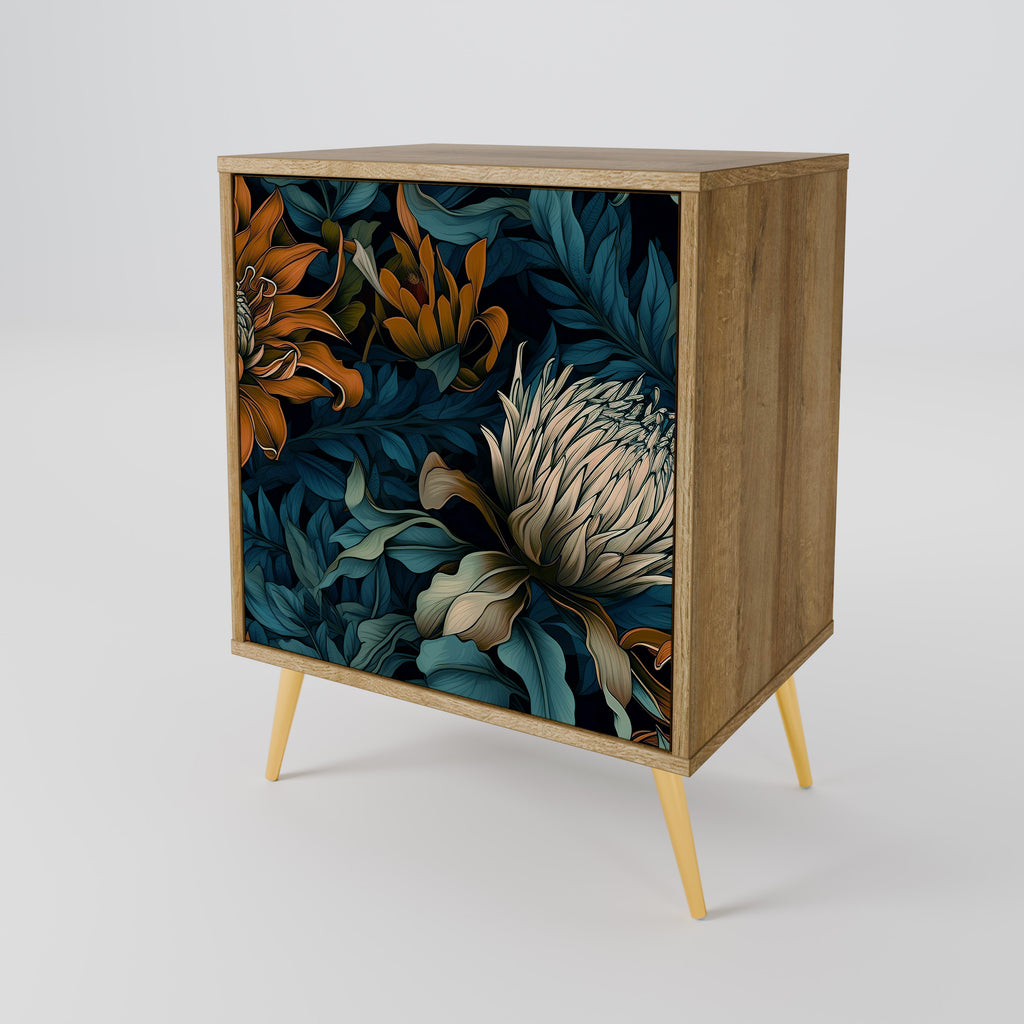 MORNING BLOOM 1-Door Sideboard in Oak Effect