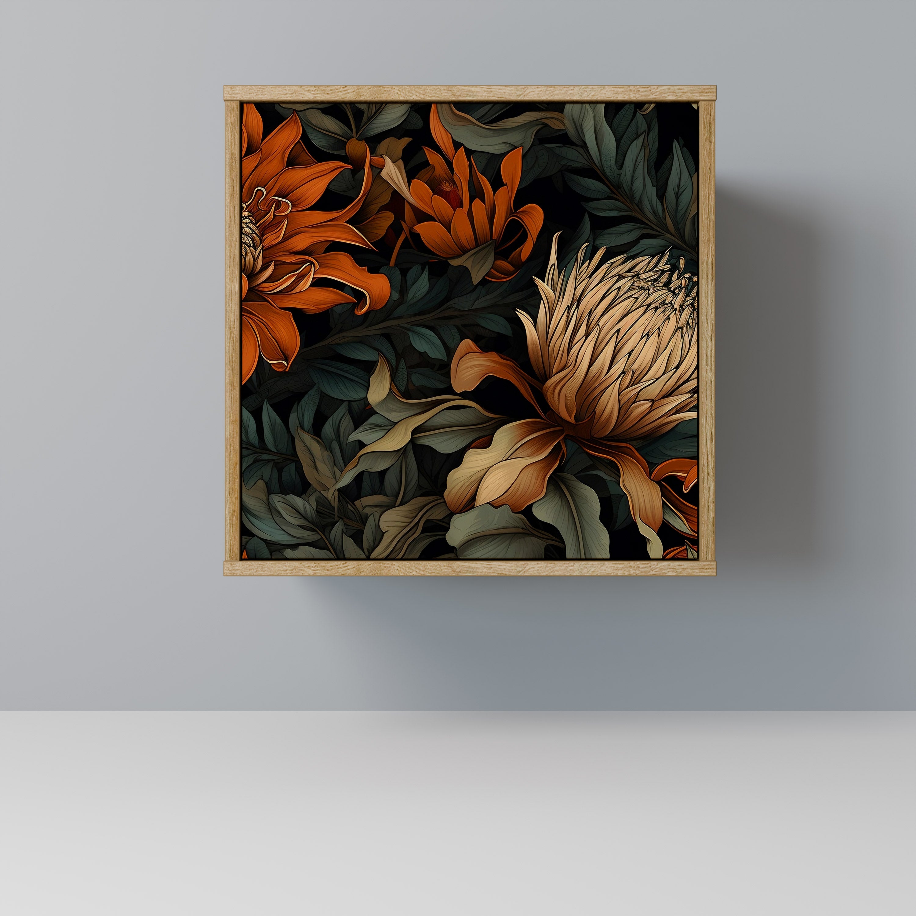 DAWN BLOOM 1-Door Sideboard in Oak Effect