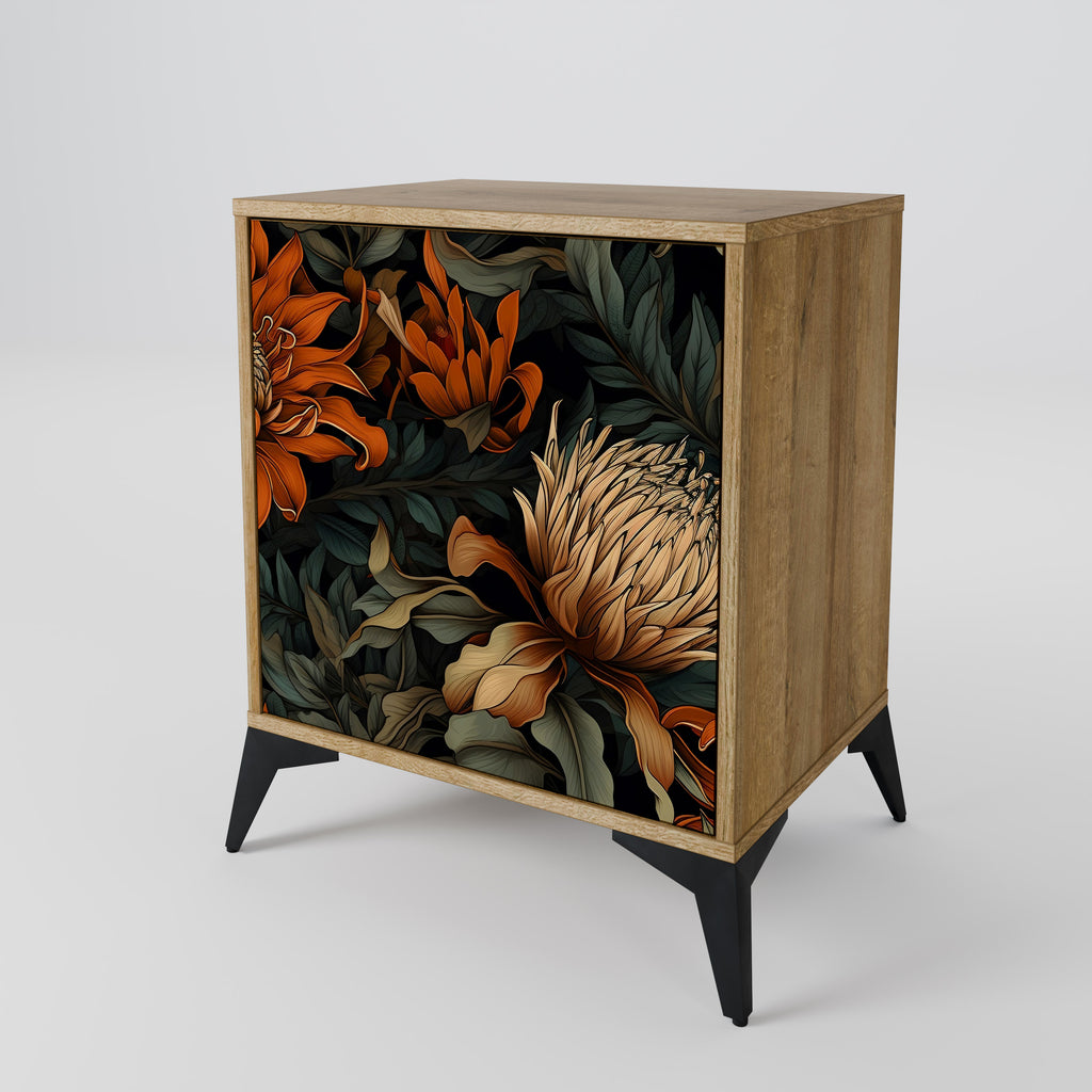 DAWN BLOOM 1-Door Sideboard in Oak Effect
