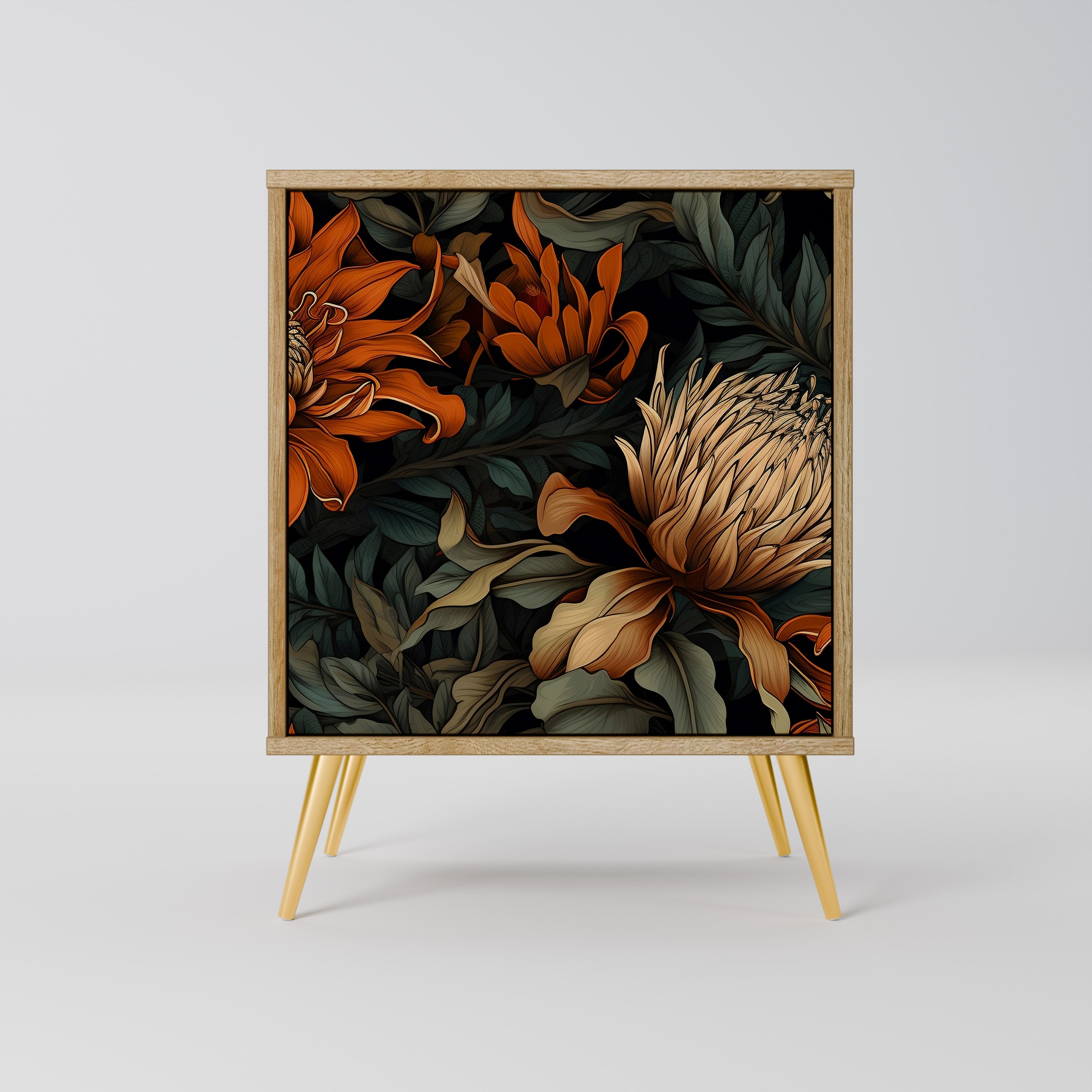 DAWN BLOOM 1-Door Sideboard in Oak Effect