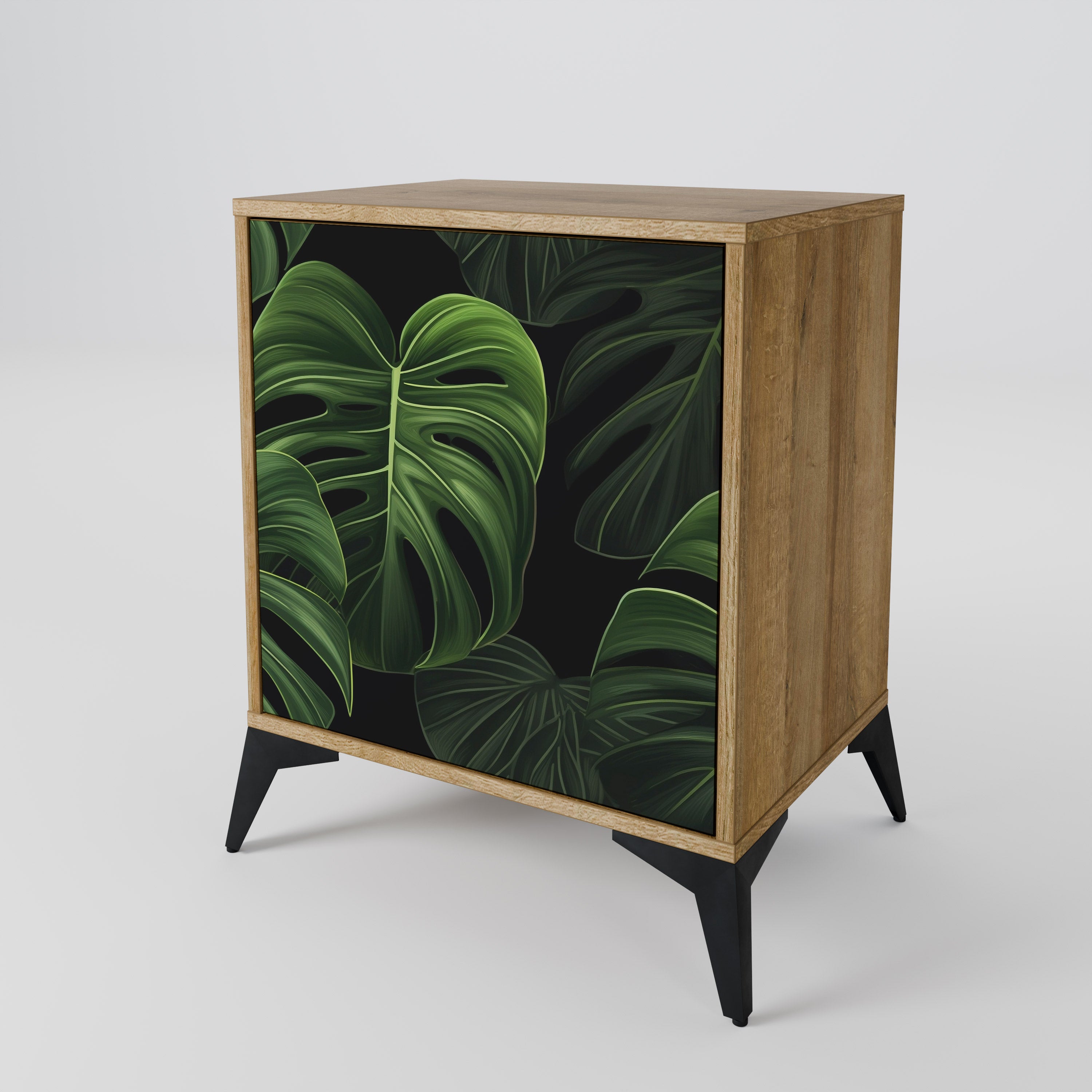 INFINITE MONSTERA 1-Door Sideboard in Oak Effect