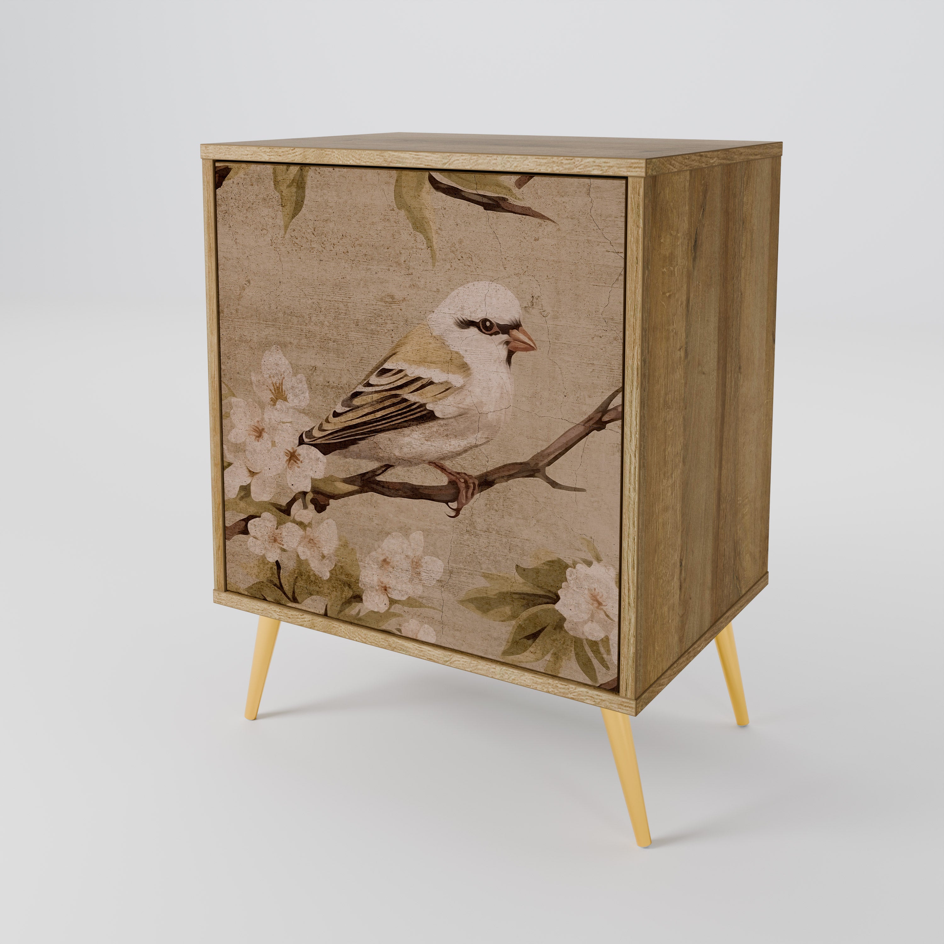 PETAL DISTINGUISH 1-Door Sideboard in Oak Effect