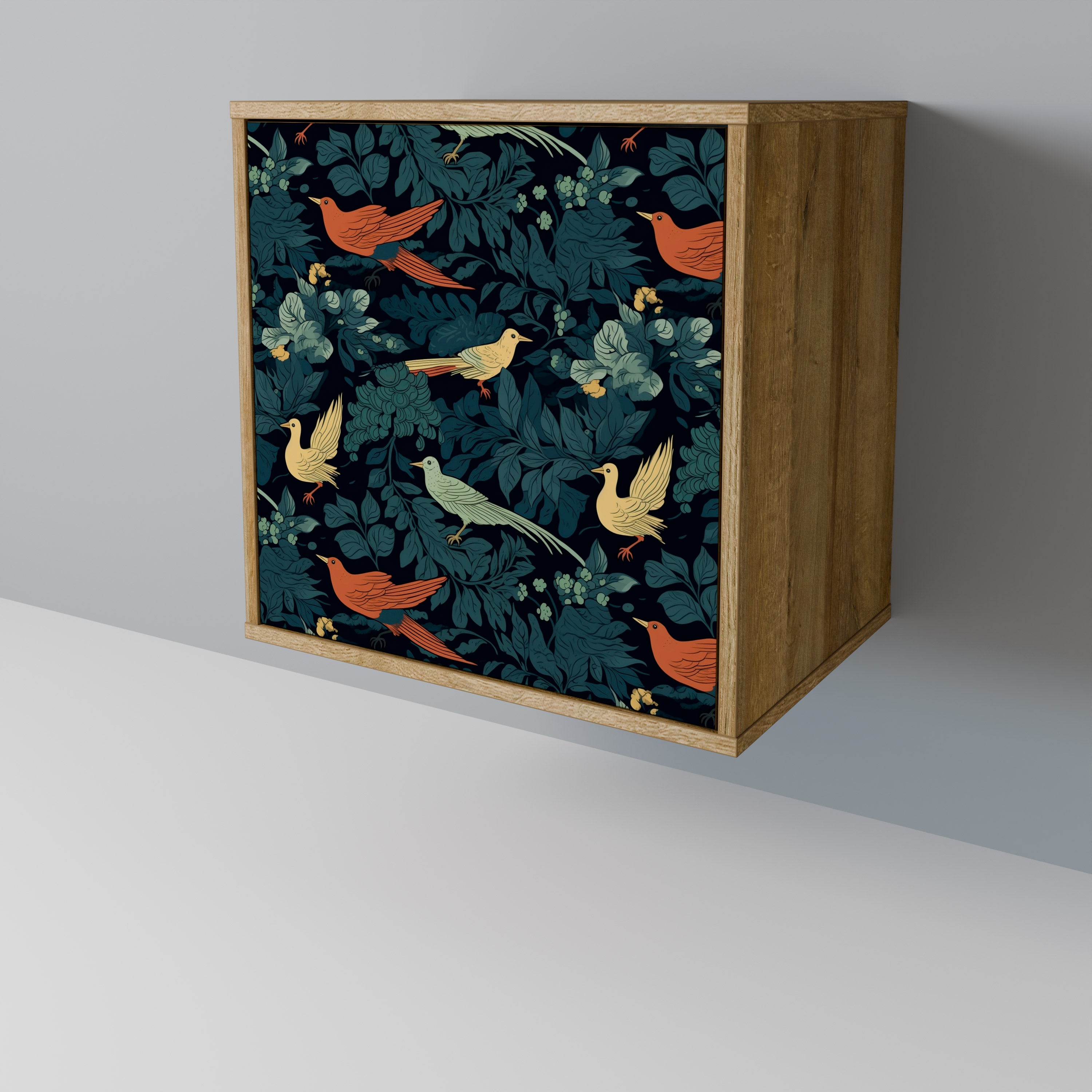 FOWL ORNAMENT 1-Door Sideboard in Oak Effect