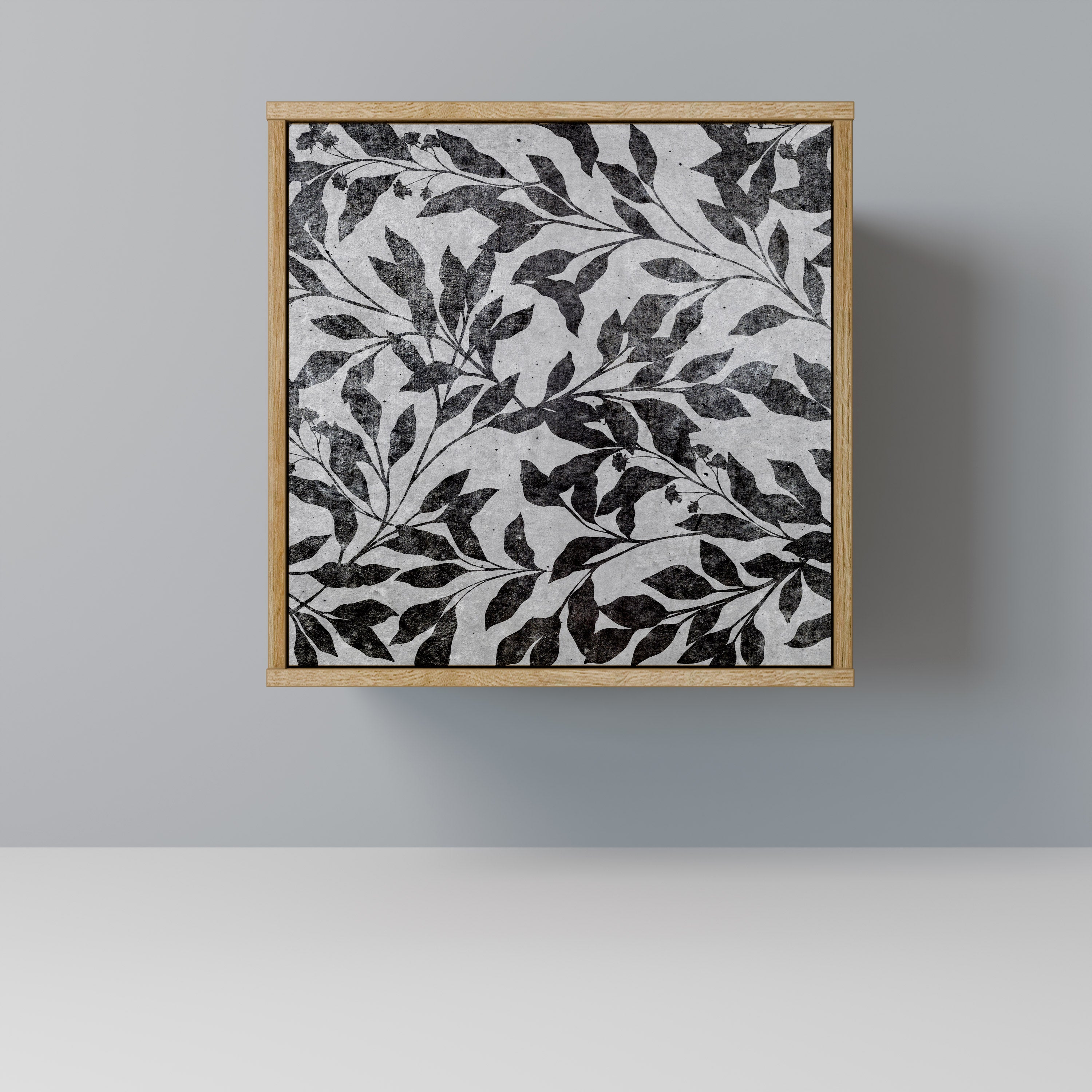 CHARCOAL SPROUT 1-Door Sideboard in Oak Effect