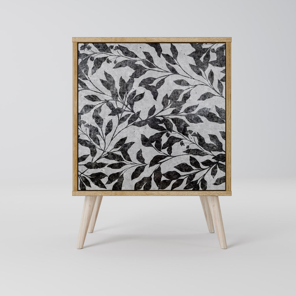 CHARCOAL SPROUT 1-Door Sideboard in Oak Effect