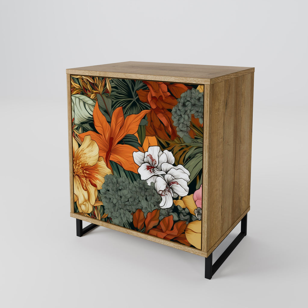 RADIANT FLORA 1-Door Sideboard in Oak Effect
