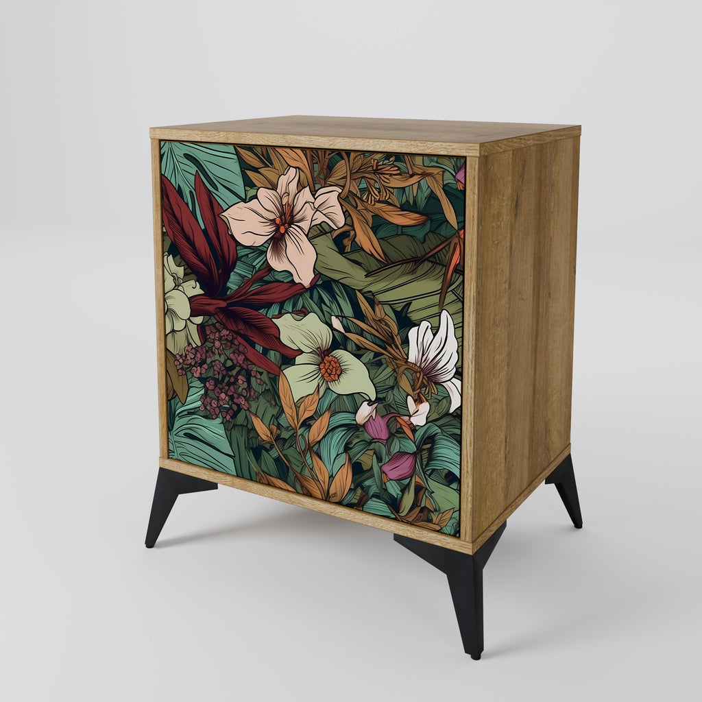 BOTANICAL EMERGENCE 1-Door Sideboard in Oak Effect