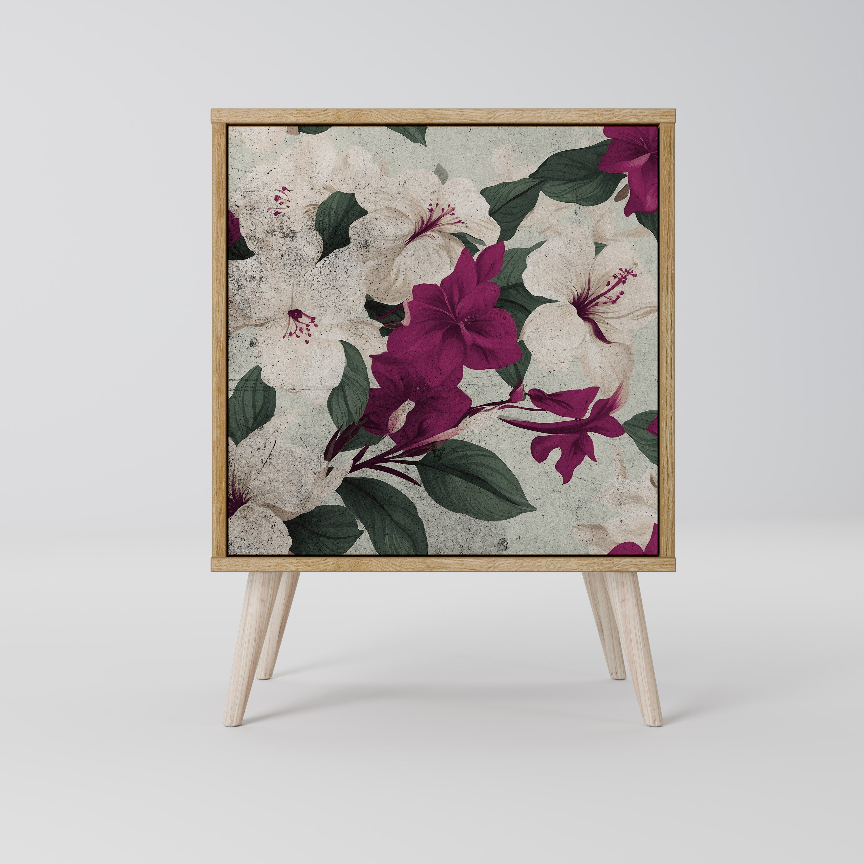 FLOWERET DREAM 1-Door Sideboard in Oak Effect