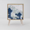 THE GREAT WAVE AT KANAGAWA Aparador de 1 Puerta en Efecto Roble