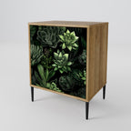 SUCCULENT JUNGLE 1-Door Sideboard in Oak Effect