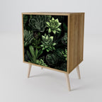 SUCCULENT JUNGLE 1-Door Sideboard in Oak Effect