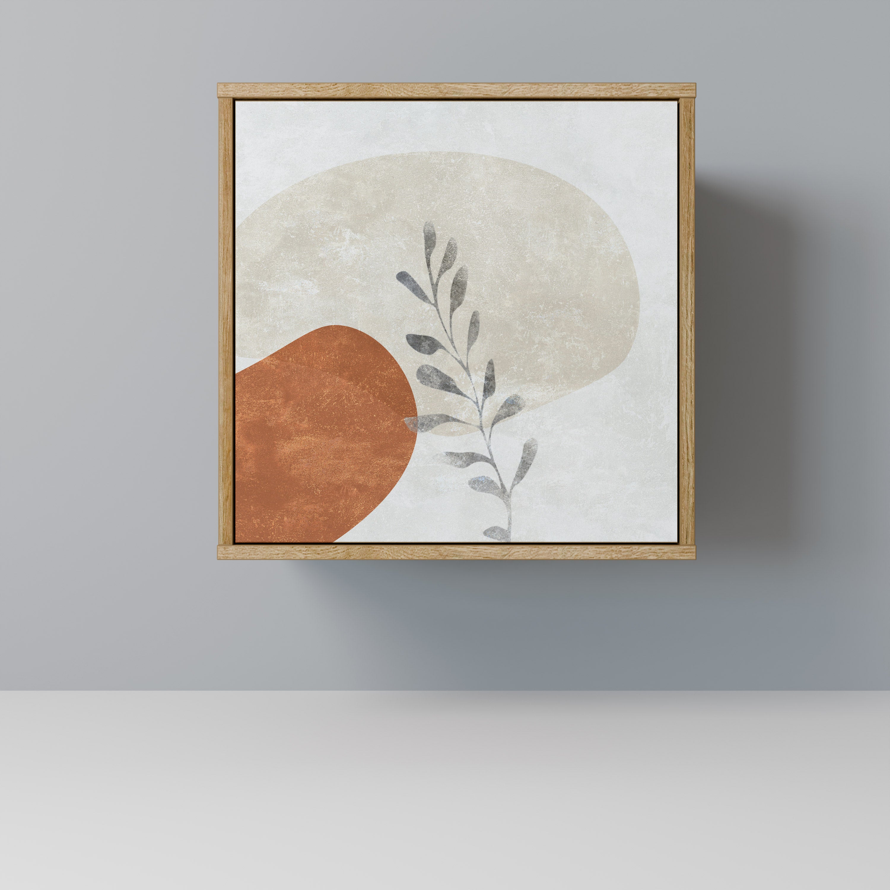 Aparador TRANQUIL TWIG de 1 puerta con acabado efecto roble