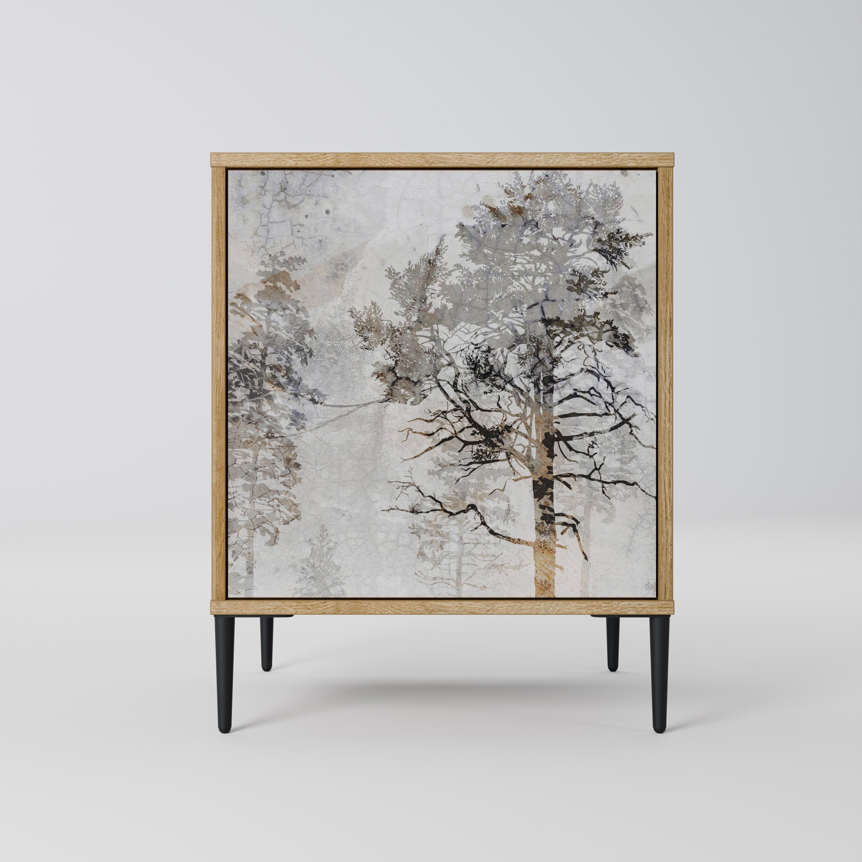 FADE IN THE TREES 1-Door Sideboard in Oak Effect