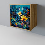 MIDNIGHT BLOSSOM 1-Door Sideboard in Oak Effect