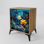 MIDNIGHT BLOSSOM 1-Door Sideboard in Oak Effect