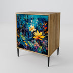 MIDNIGHT BLOSSOM 1-Door Sideboard in Oak Effect