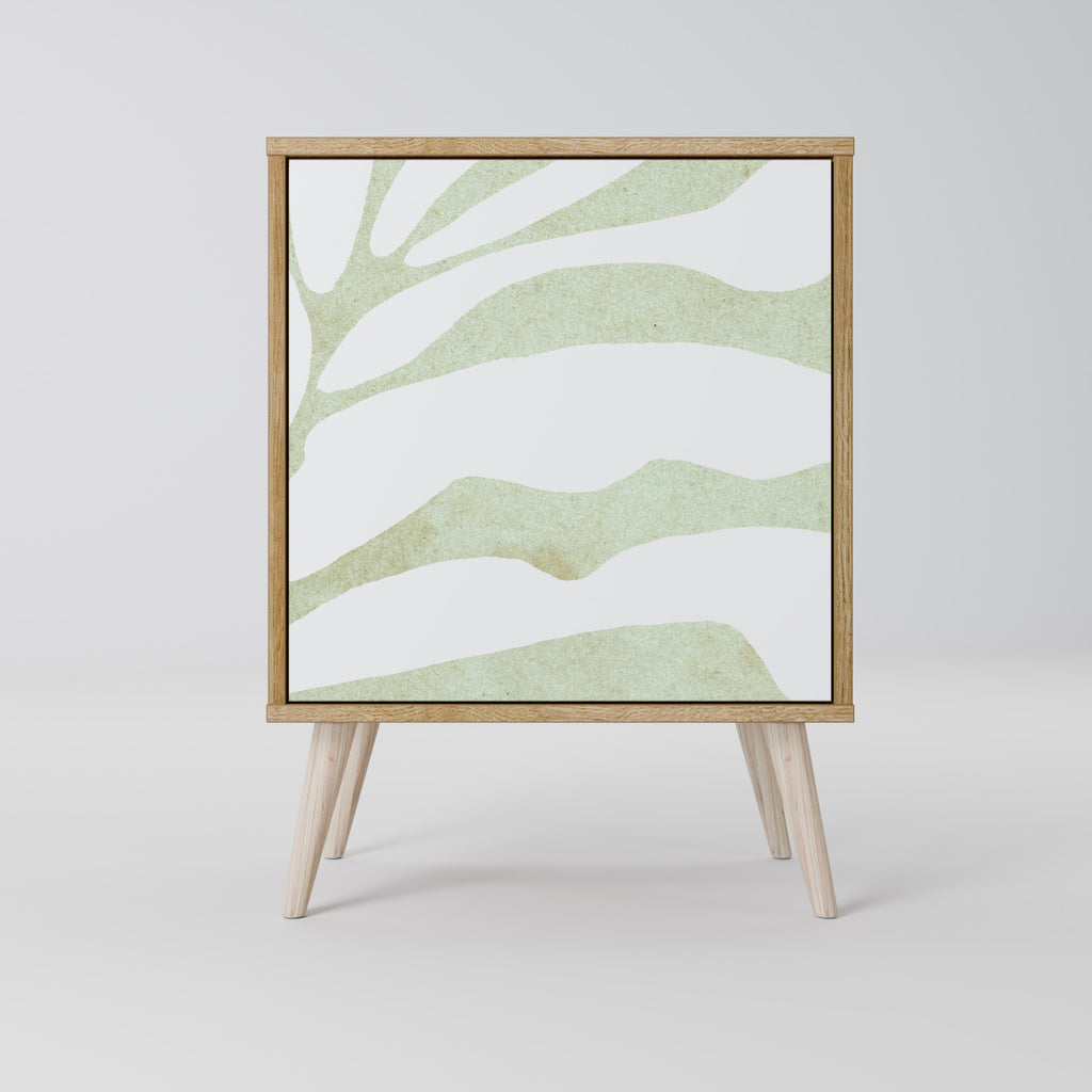 Aparador de 1 puerta BOTANICAL SPARK con acabado en roble