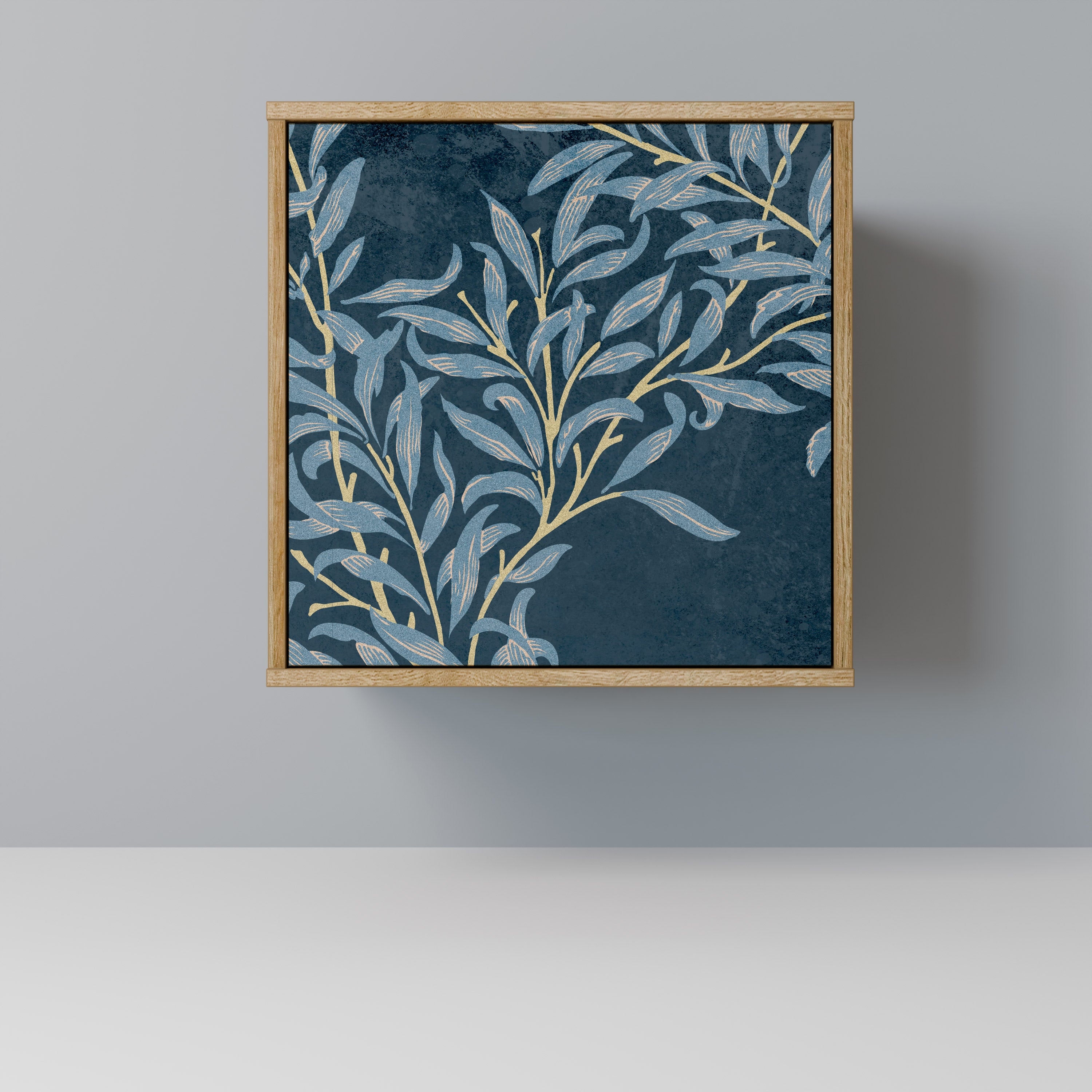 Aparador BLUE LEAVES de 1 puerta con acabado roble