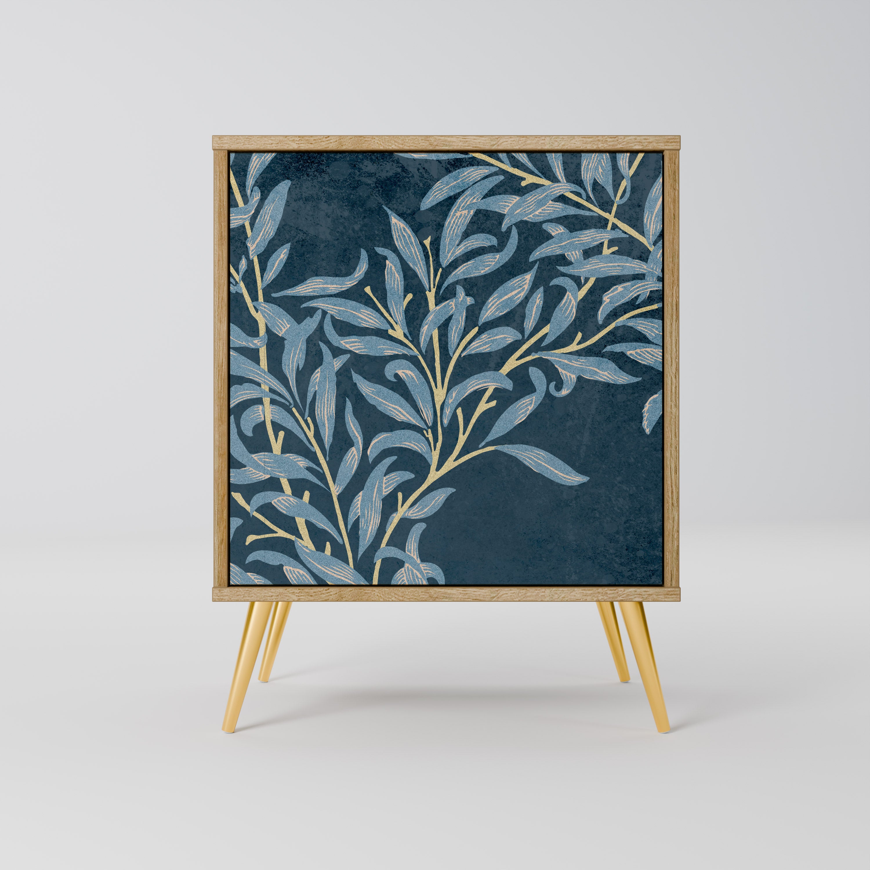 Aparador BLUE LEAVES de 1 puerta con acabado roble