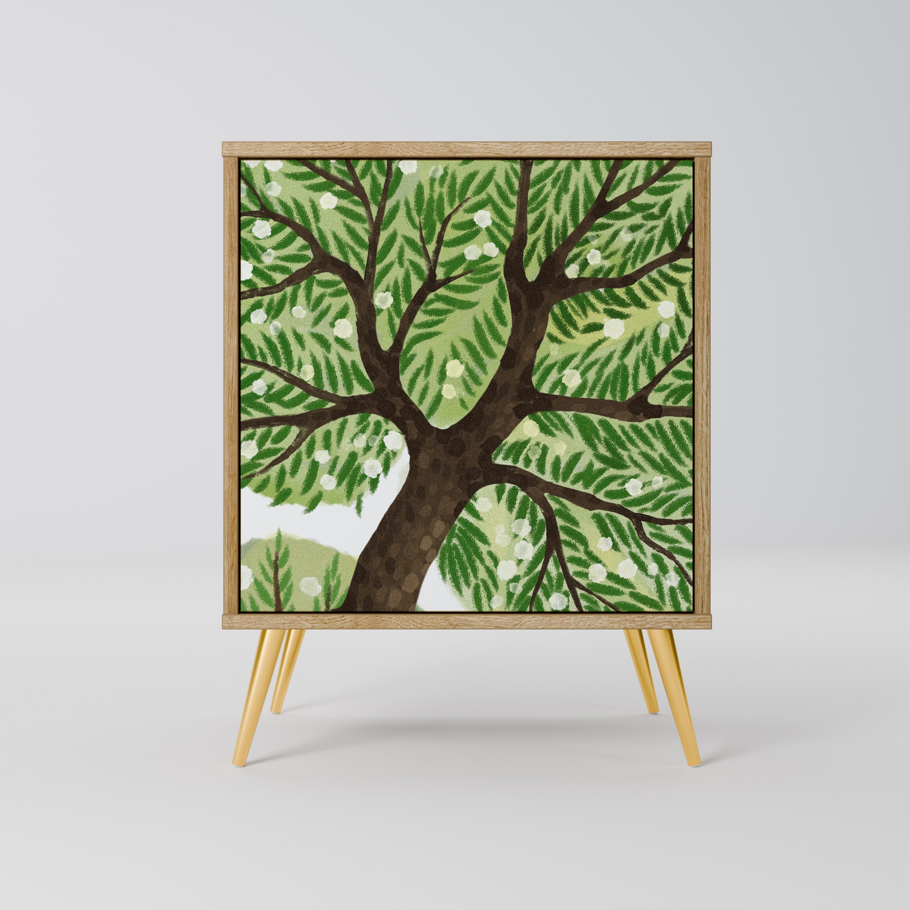 Aparador WILDERNESS DASH de 1 puerta con acabado efecto roble