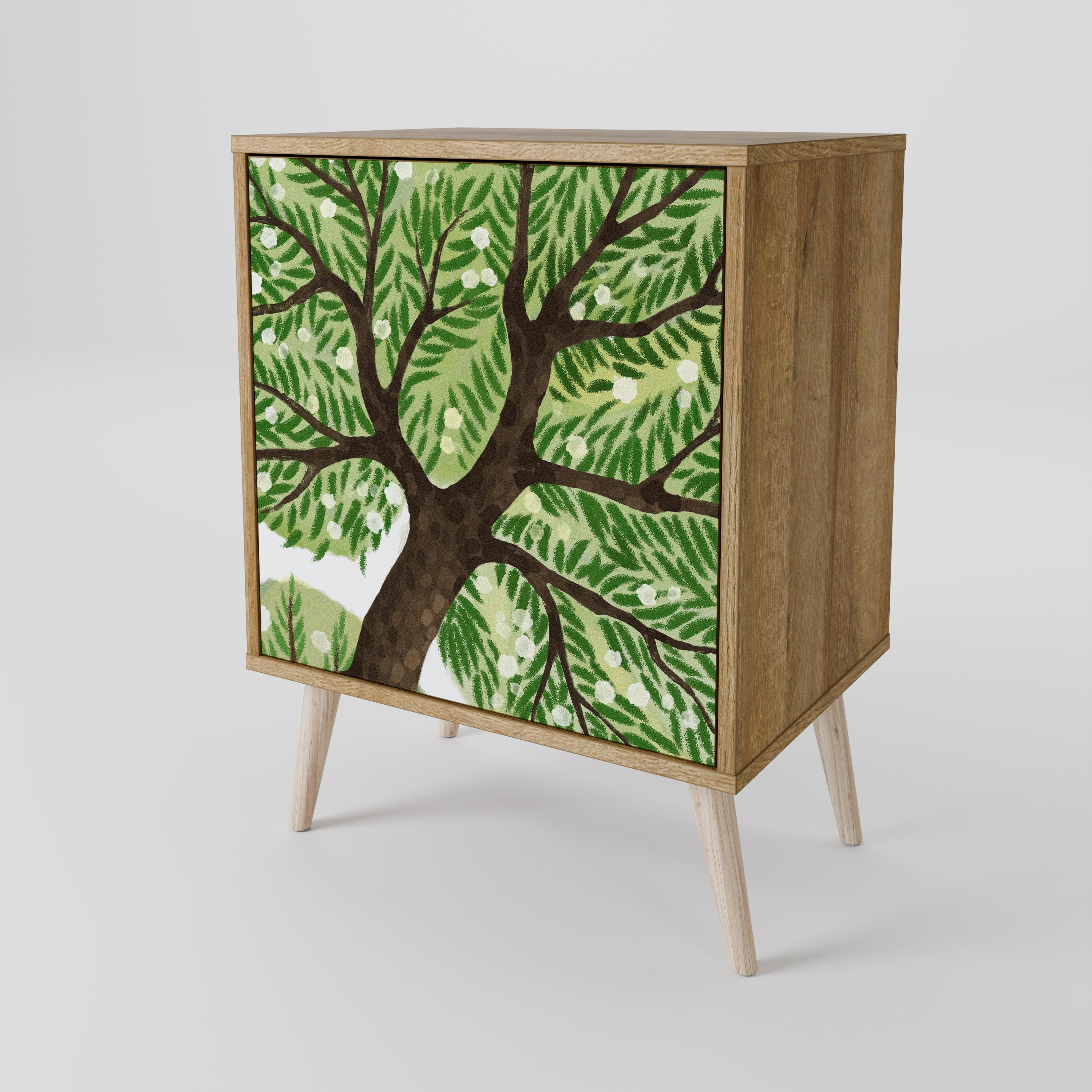 Aparador WILDERNESS DASH de 1 puerta con acabado efecto roble