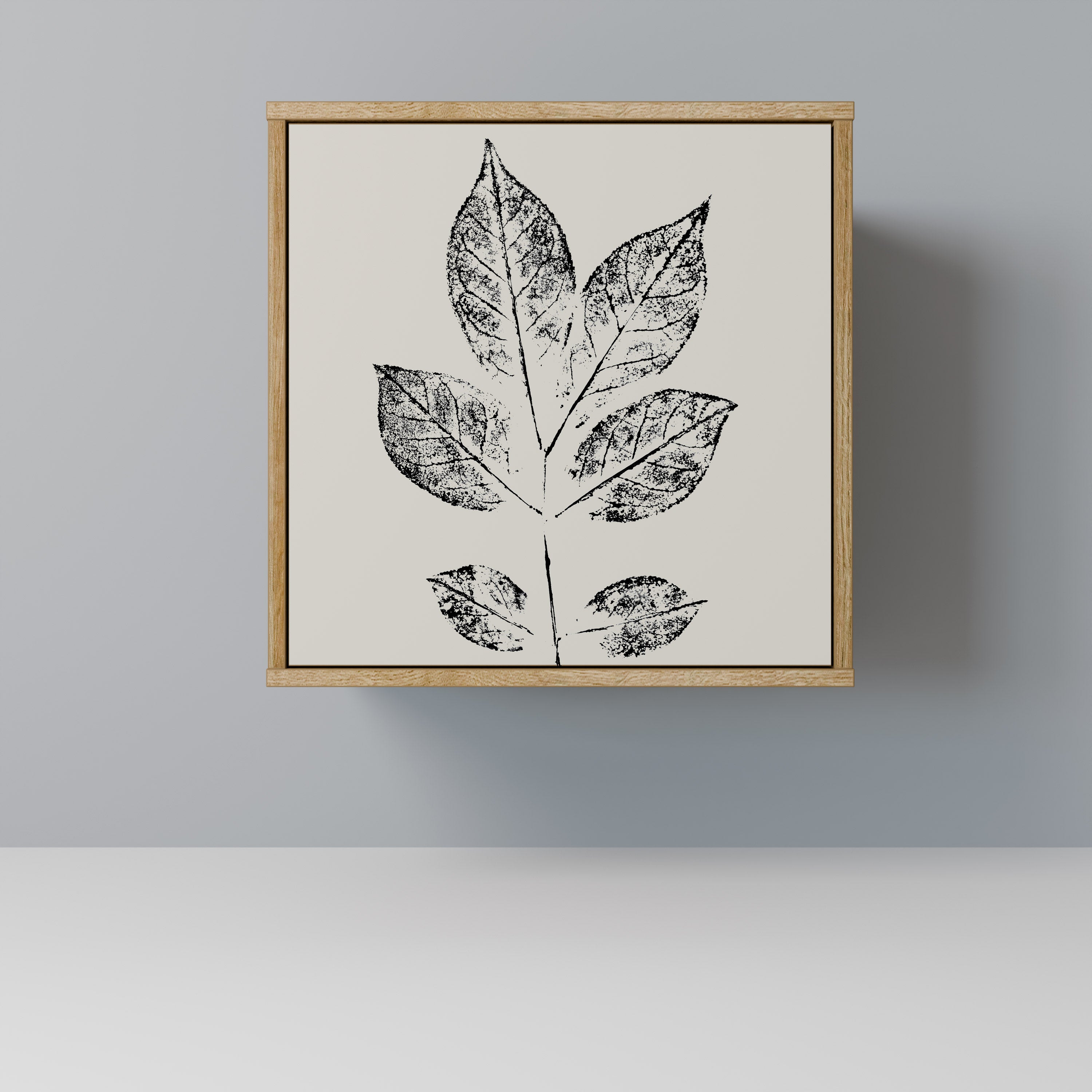 Aparador de 1 puerta LEAFY STAMPS con efecto roble