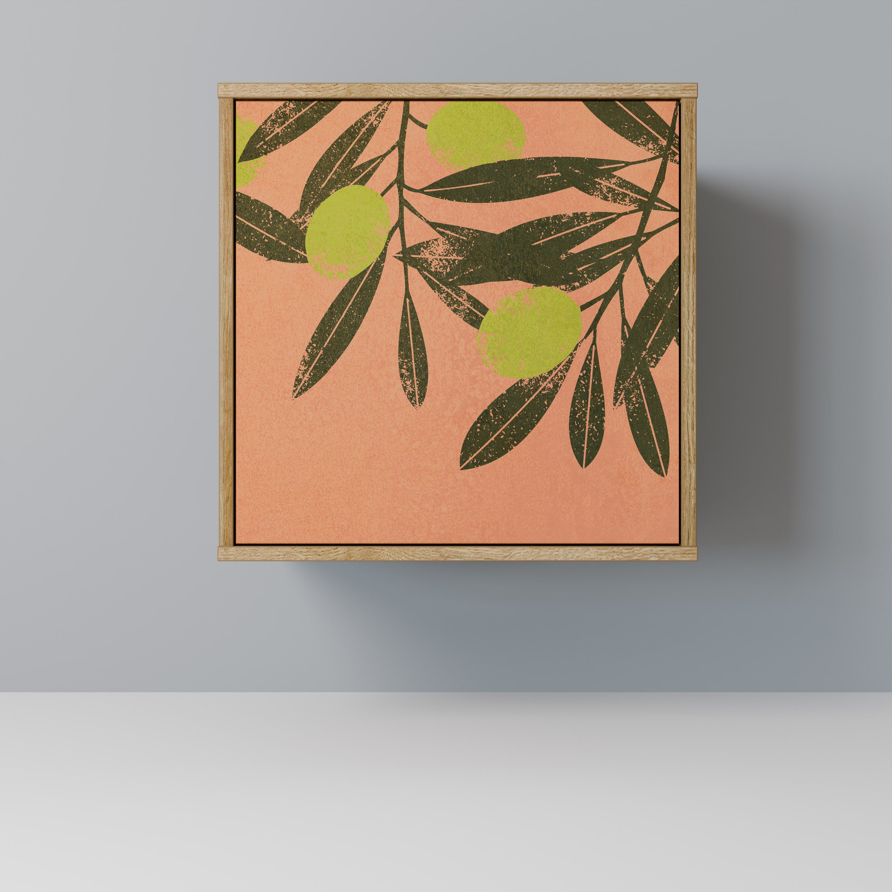 Aparador JUICY OLIVES de 1 puerta con acabado efecto roble