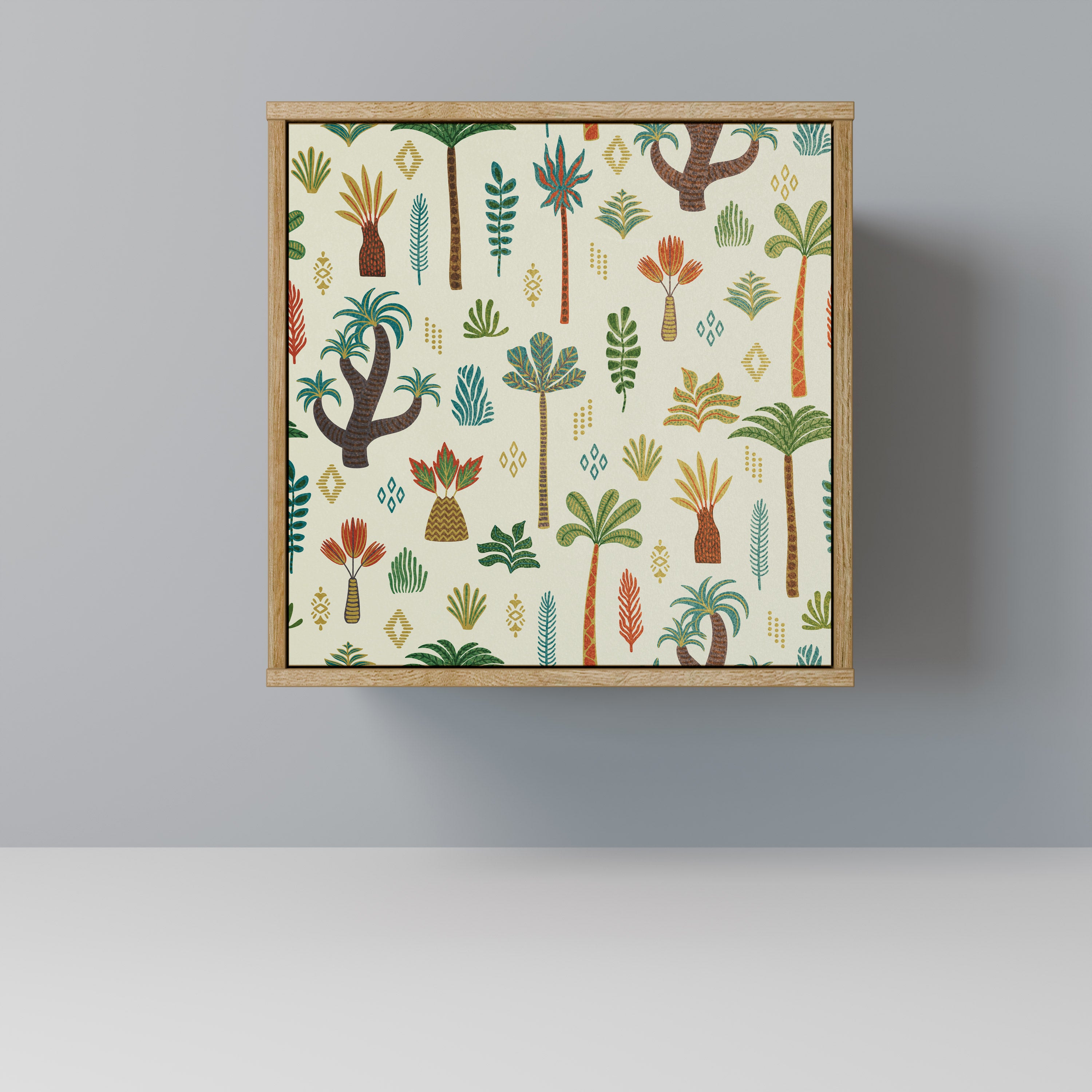 Aparador PALM SPRING de 1 puerta con acabado efecto roble