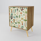 PALM SPRING 1-Door Sideboard in Oak Effect