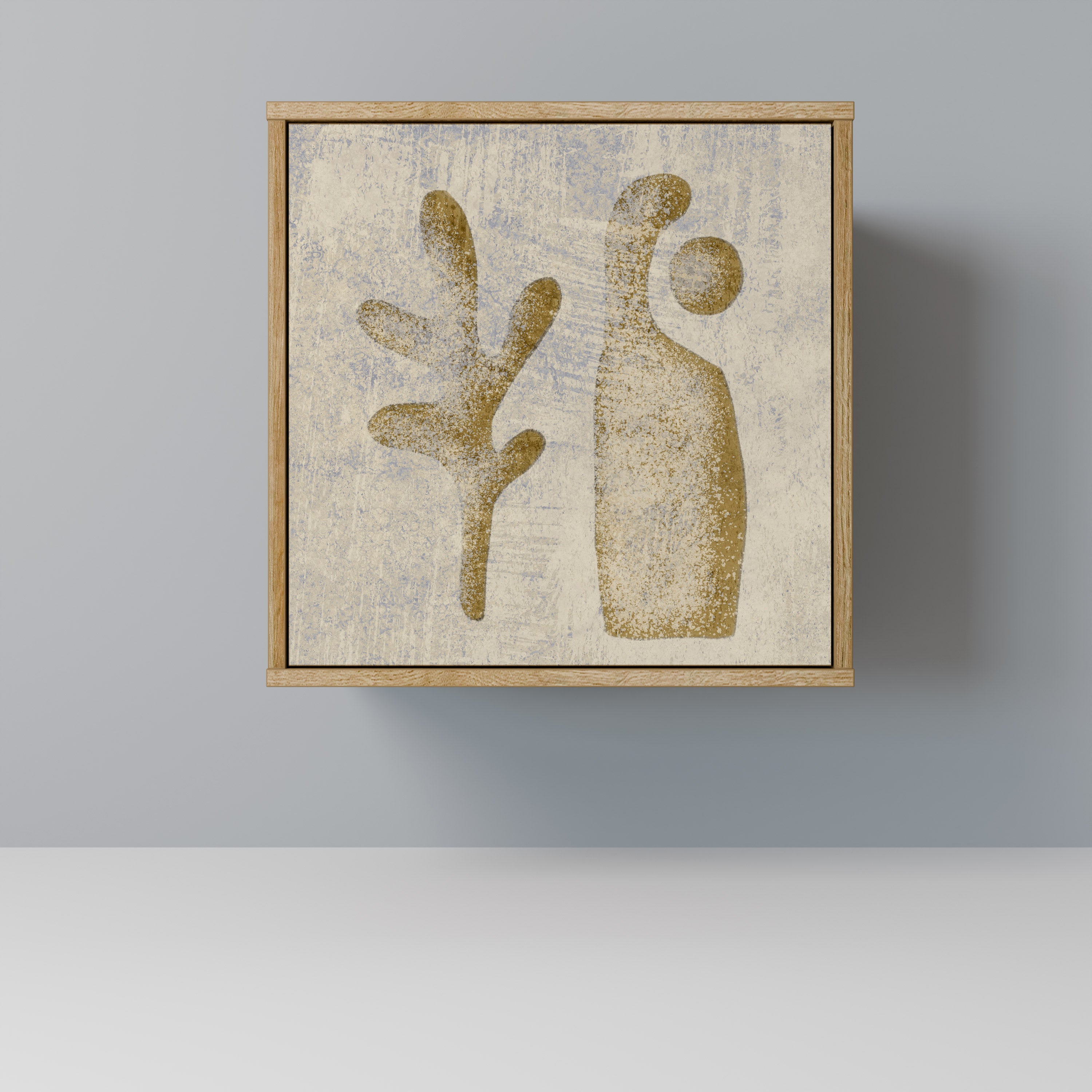 SAND SCULPTURES 1-Door Sideboard in Oak Effect