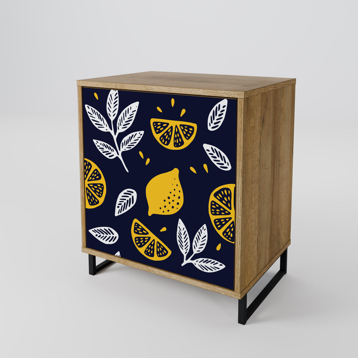CITRUS BLACK AND WHITE 1-Door Sideboard