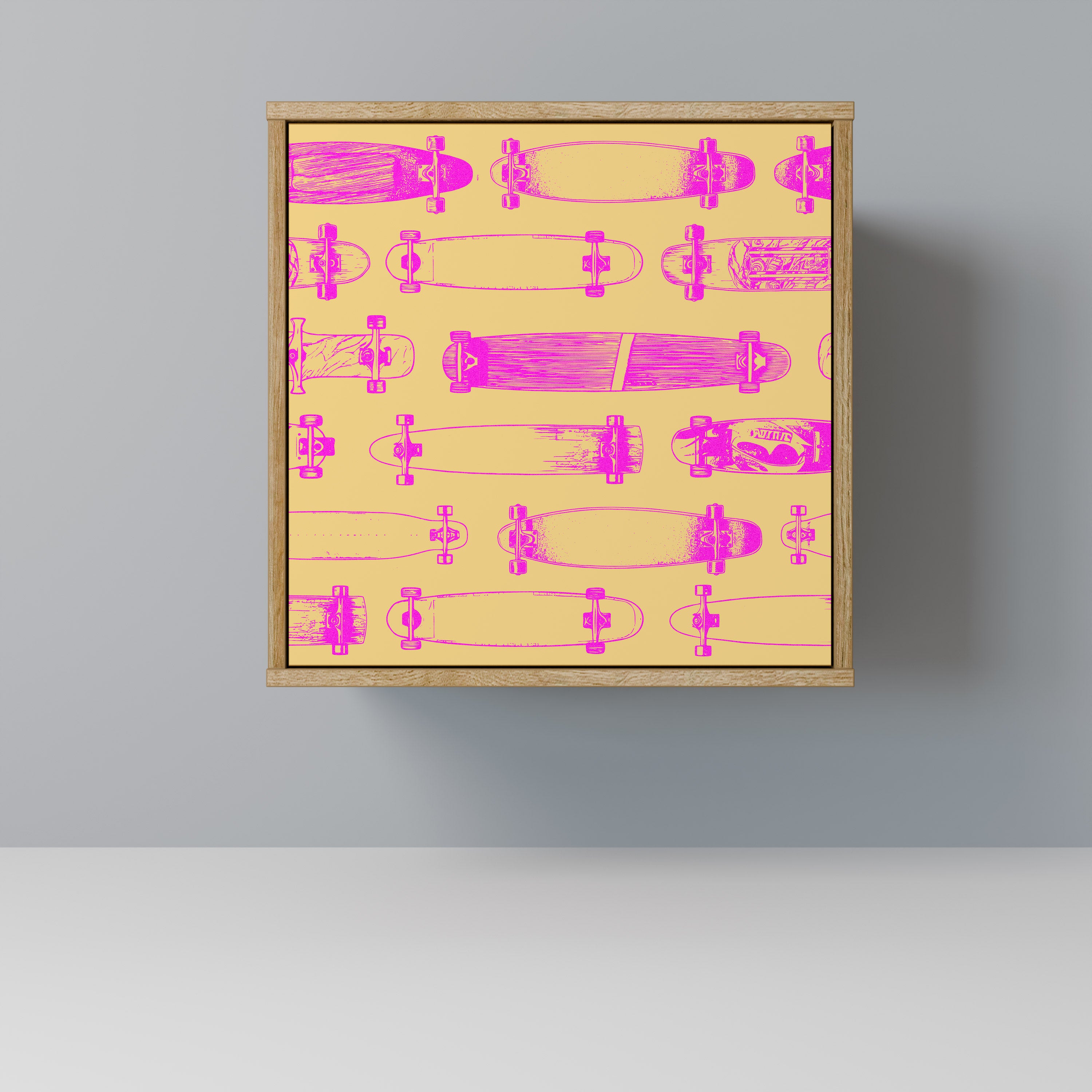 SKATEBOARD ARTISTRY 1-Door Sideboard in Oak Effect