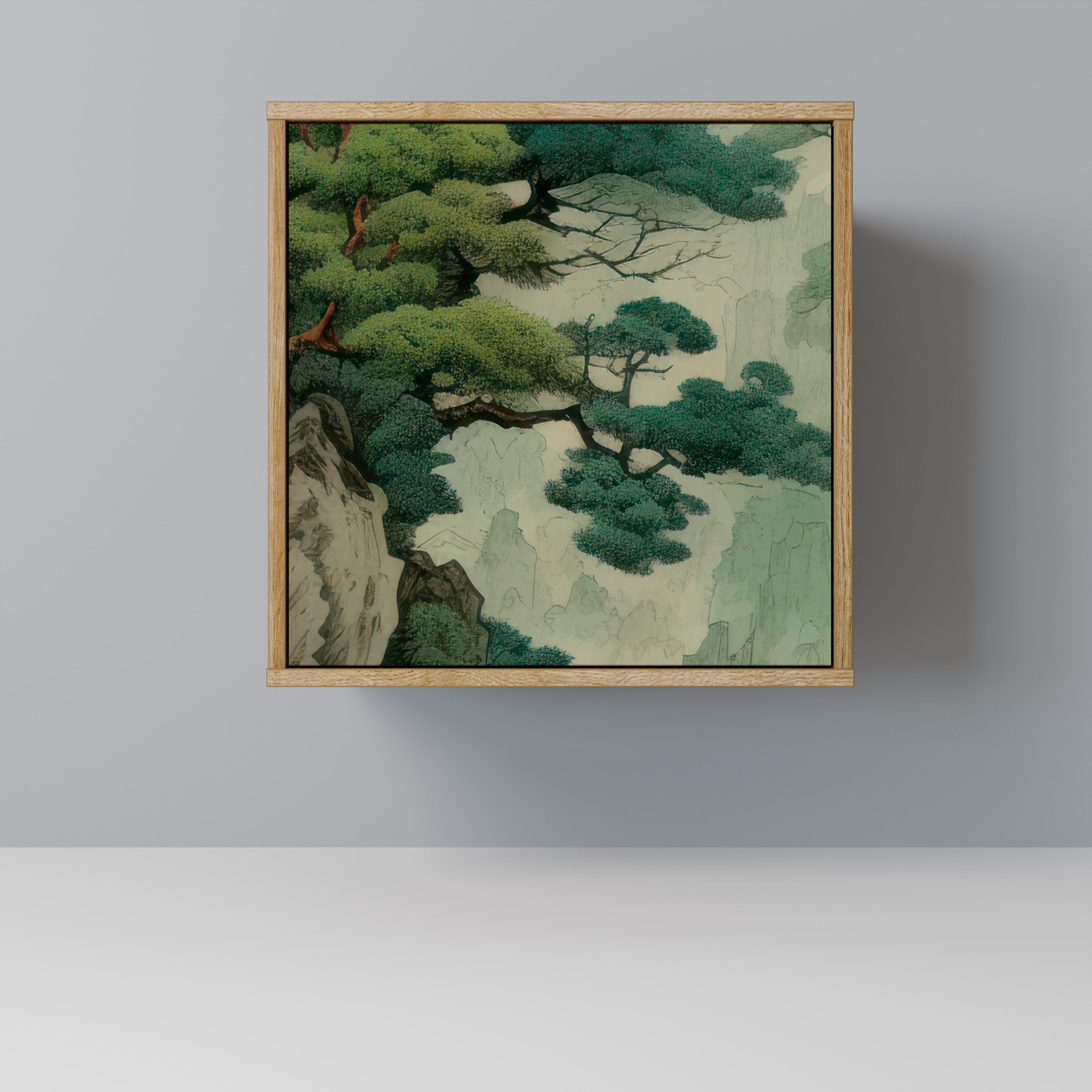 VERDURE ABYSS 1-Door Sideboard in Oak Effect