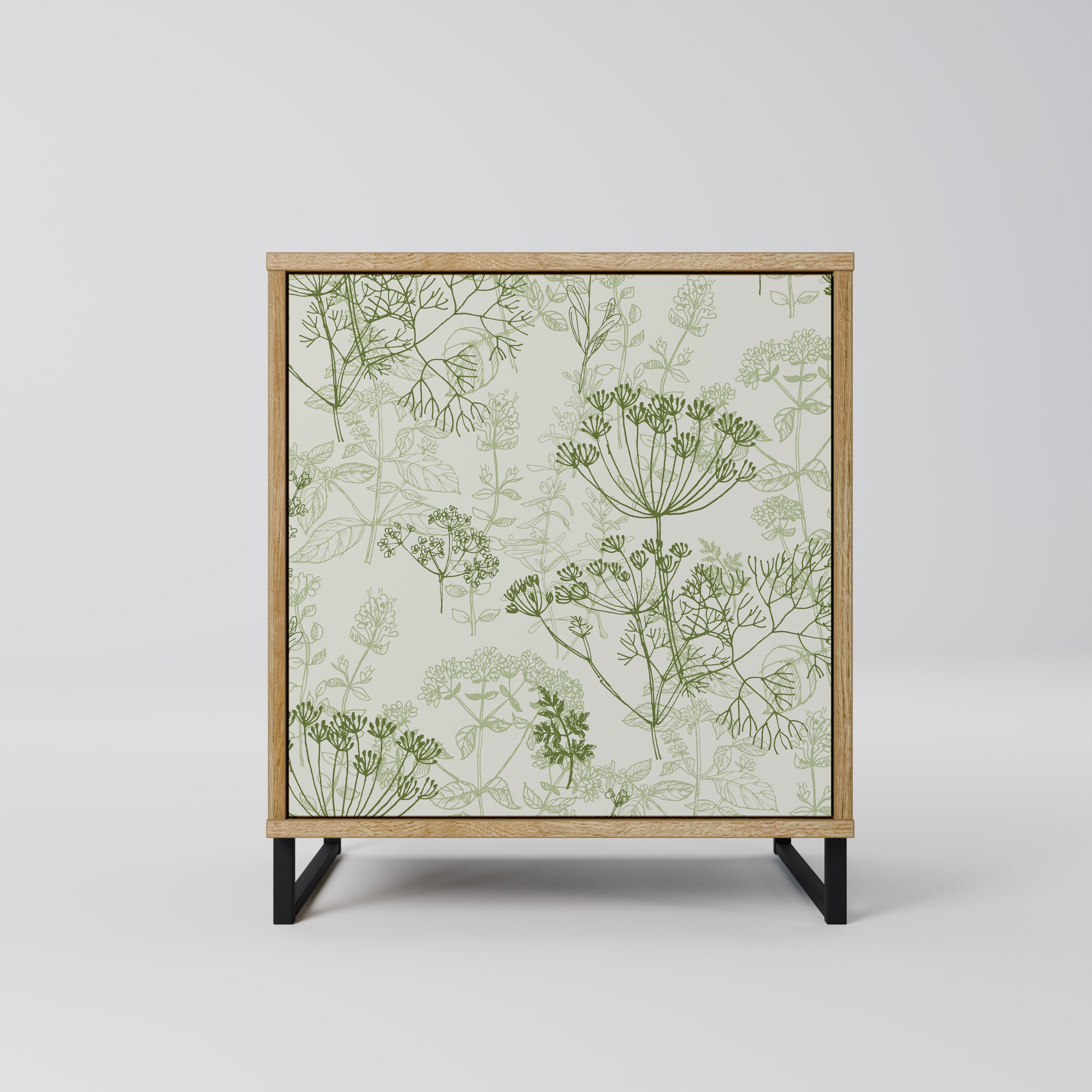 Aparador FENNEL BALDACHIN de 1 puerta con acabado efecto roble