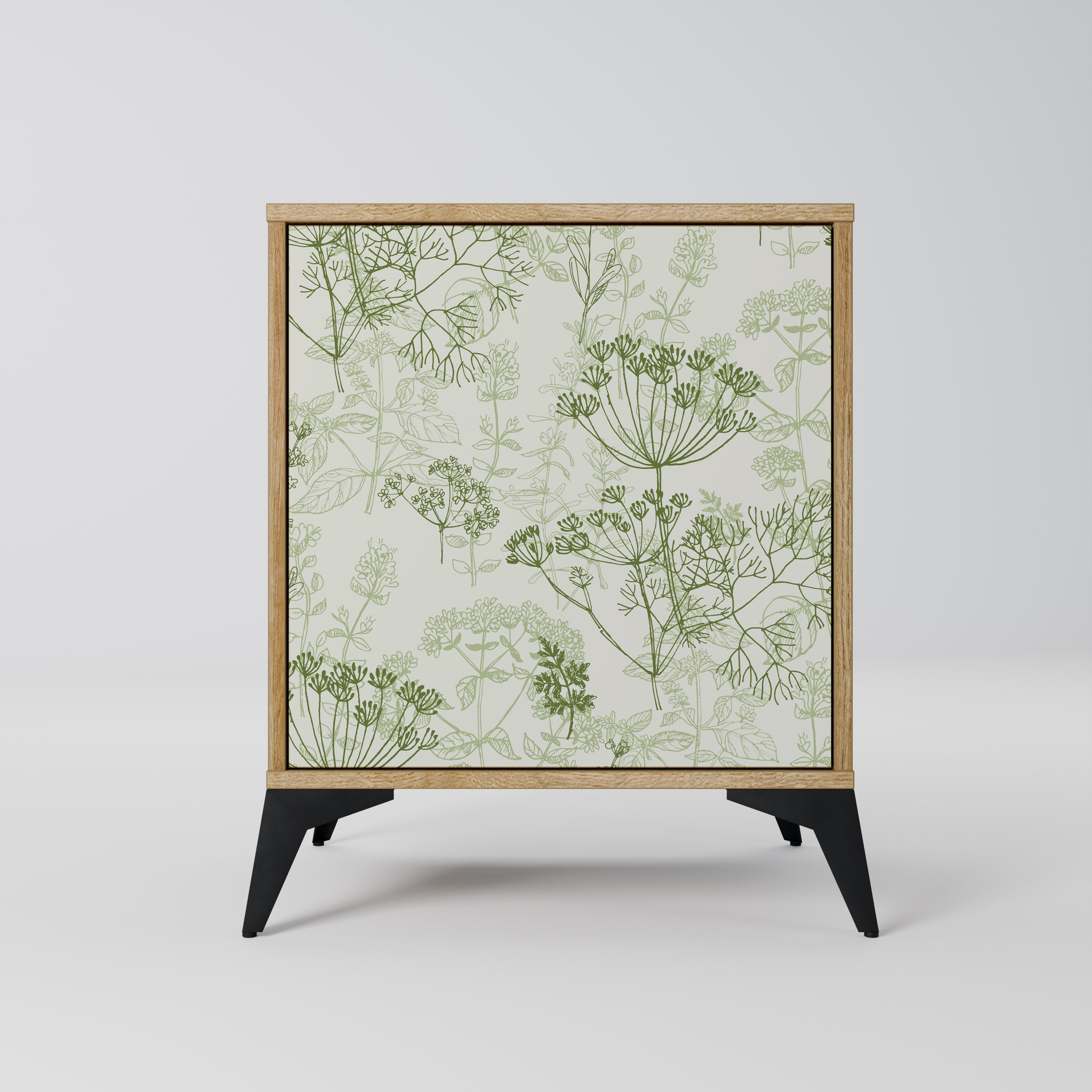 Aparador FENNEL BALDACHIN de 1 puerta con acabado efecto roble