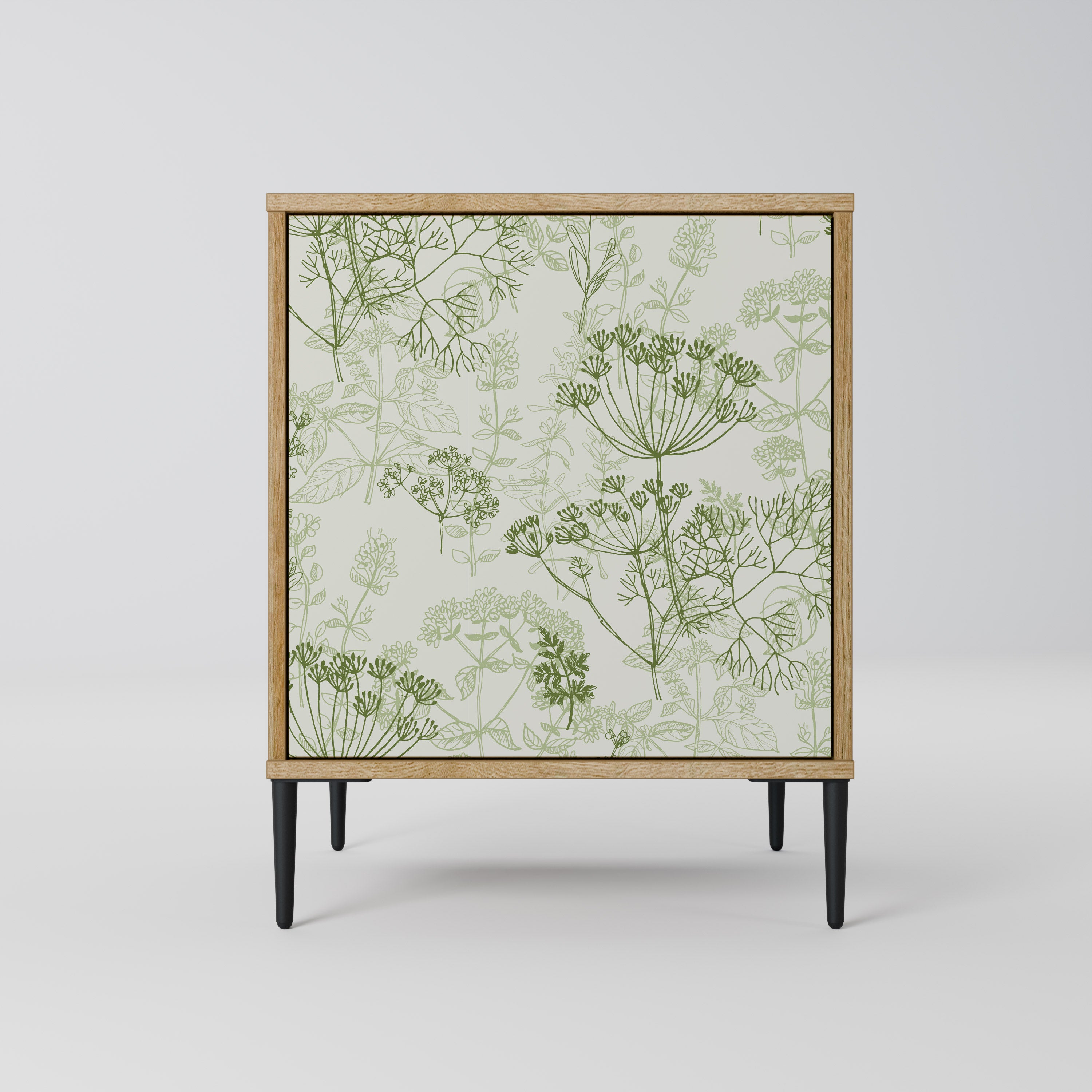 Aparador FENNEL BALDACHIN de 1 puerta con acabado efecto roble