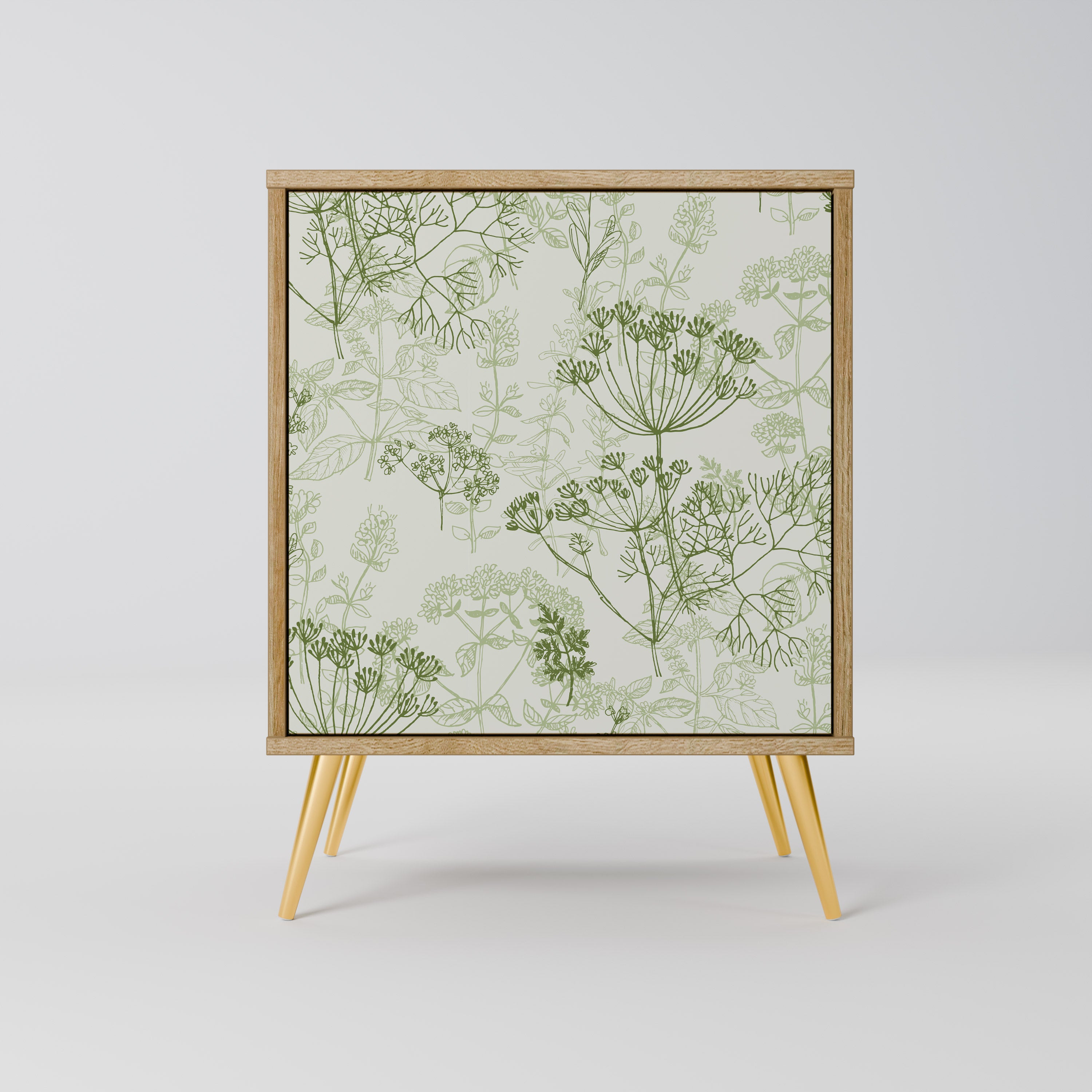 Aparador FENNEL BALDACHIN de 1 puerta con acabado efecto roble